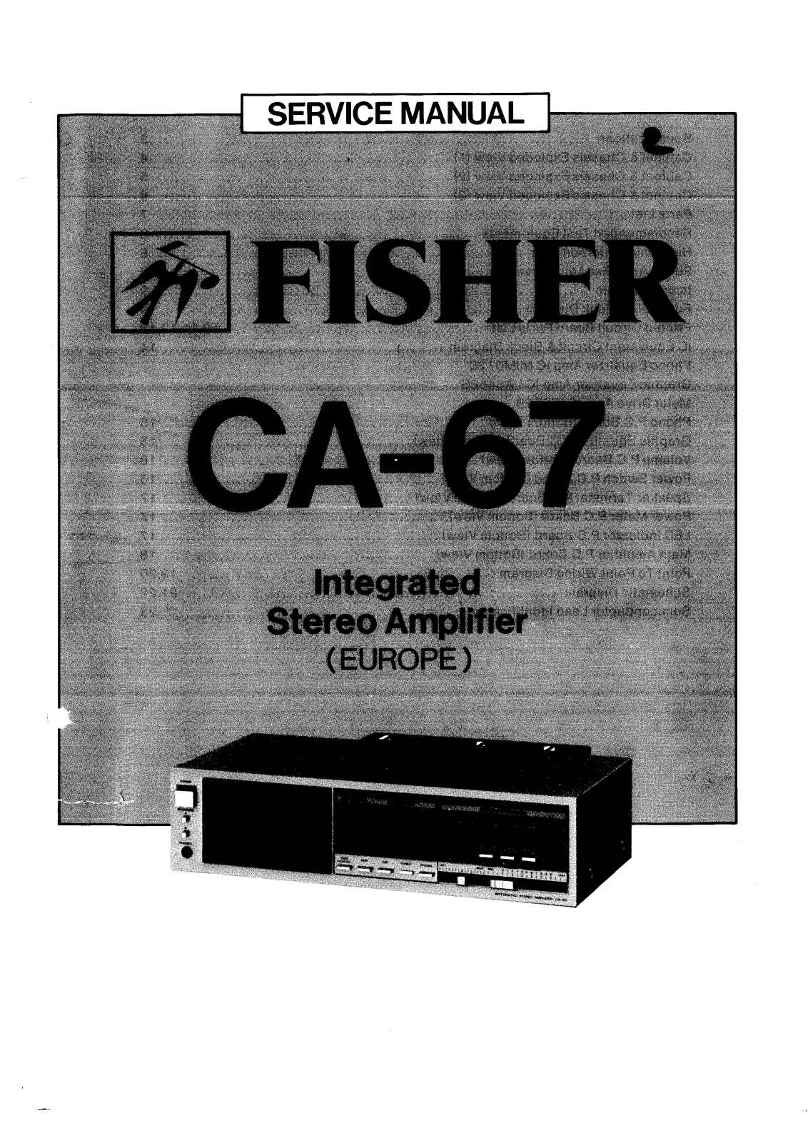 Fisher CA-67 Service manual