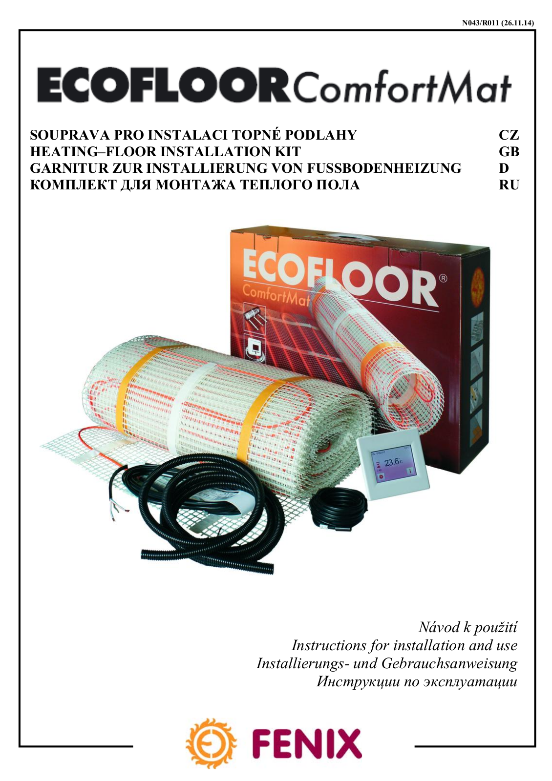 Fenix ECOFLOOR Comfort Mat User Manual