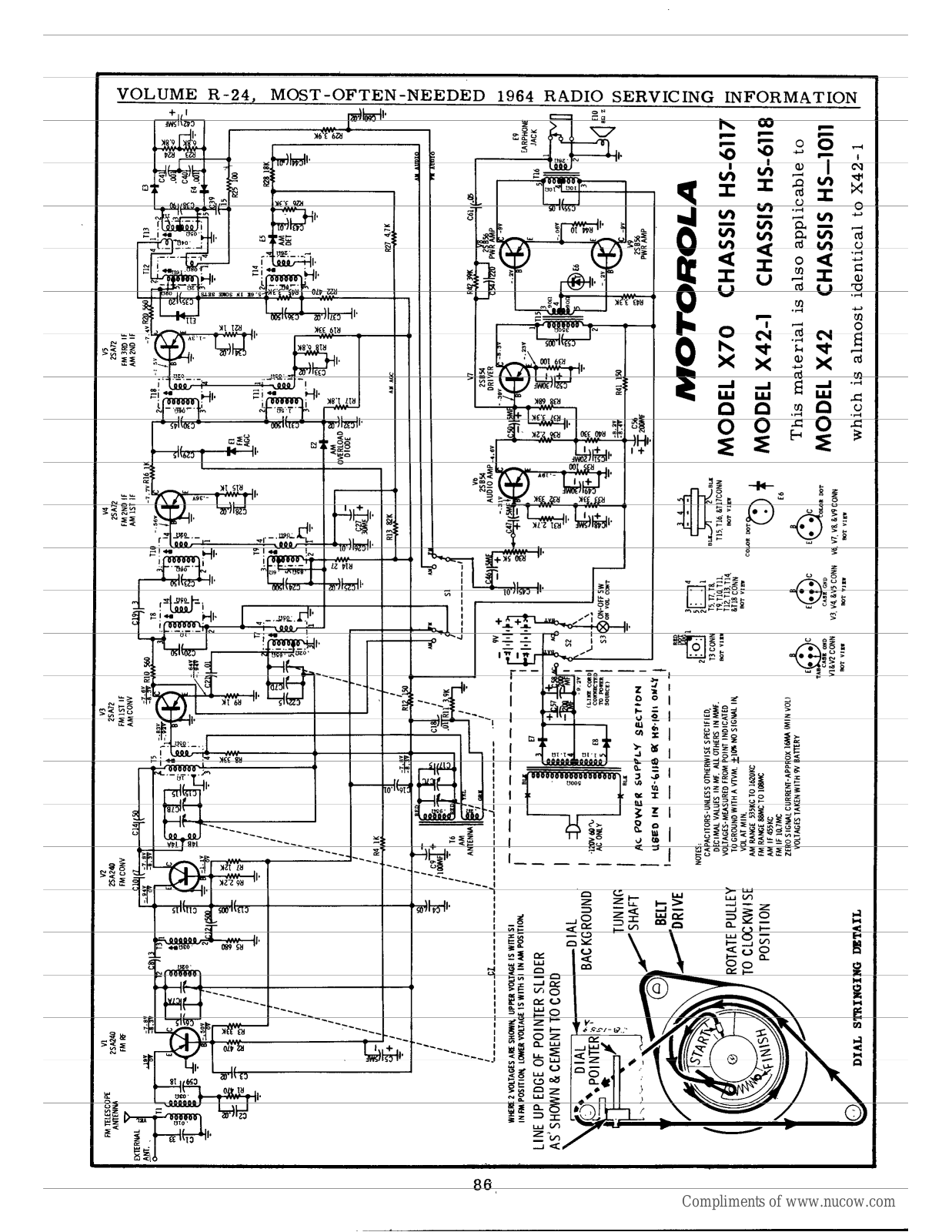 Motorola X70, X42-1, X42 Schematic