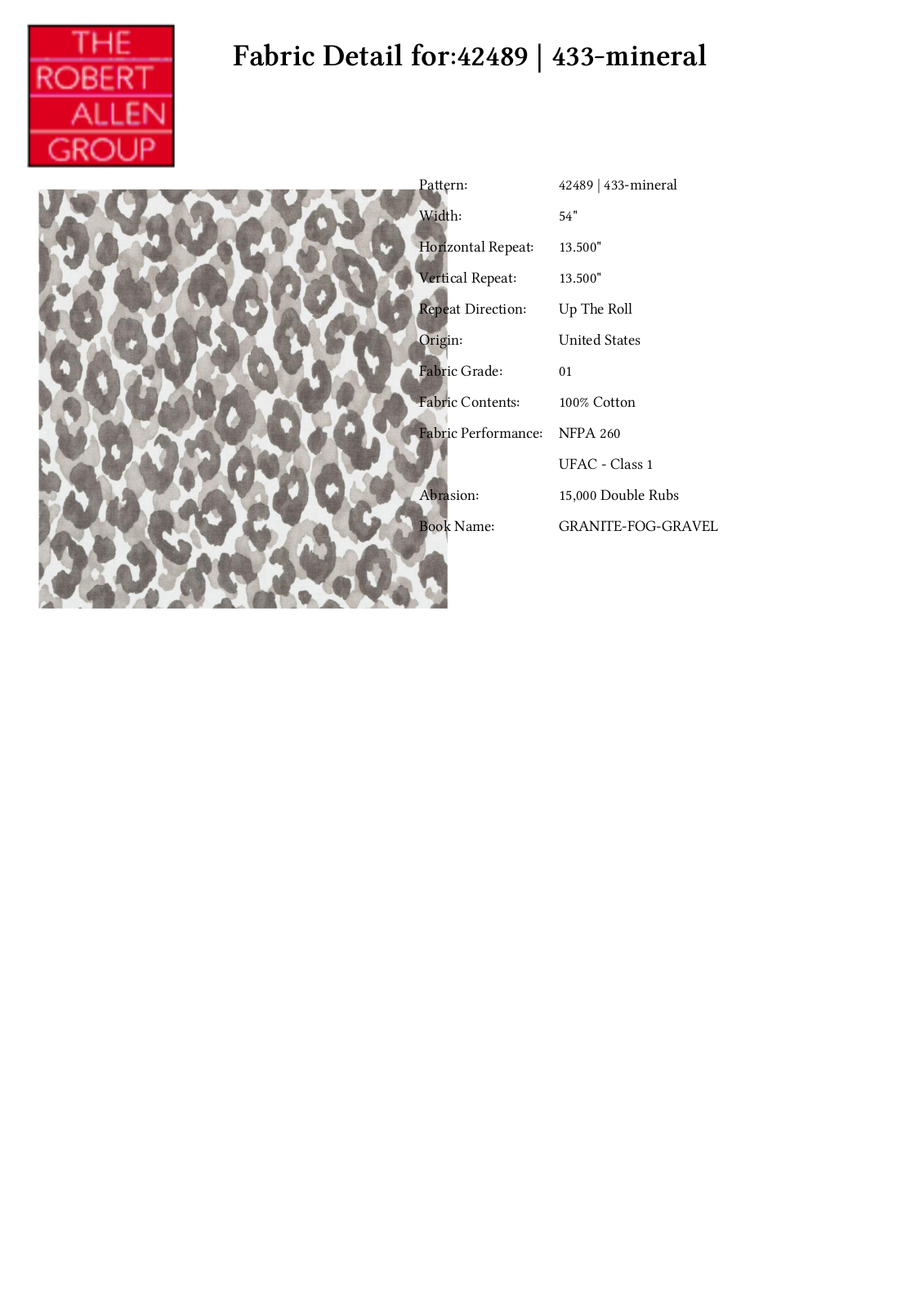 Duralee CRAL4646 Specifications - ManualMachine.com