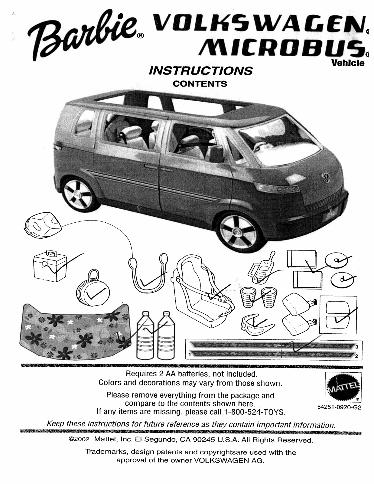 Fisher-Price 54251 Instruction Sheet