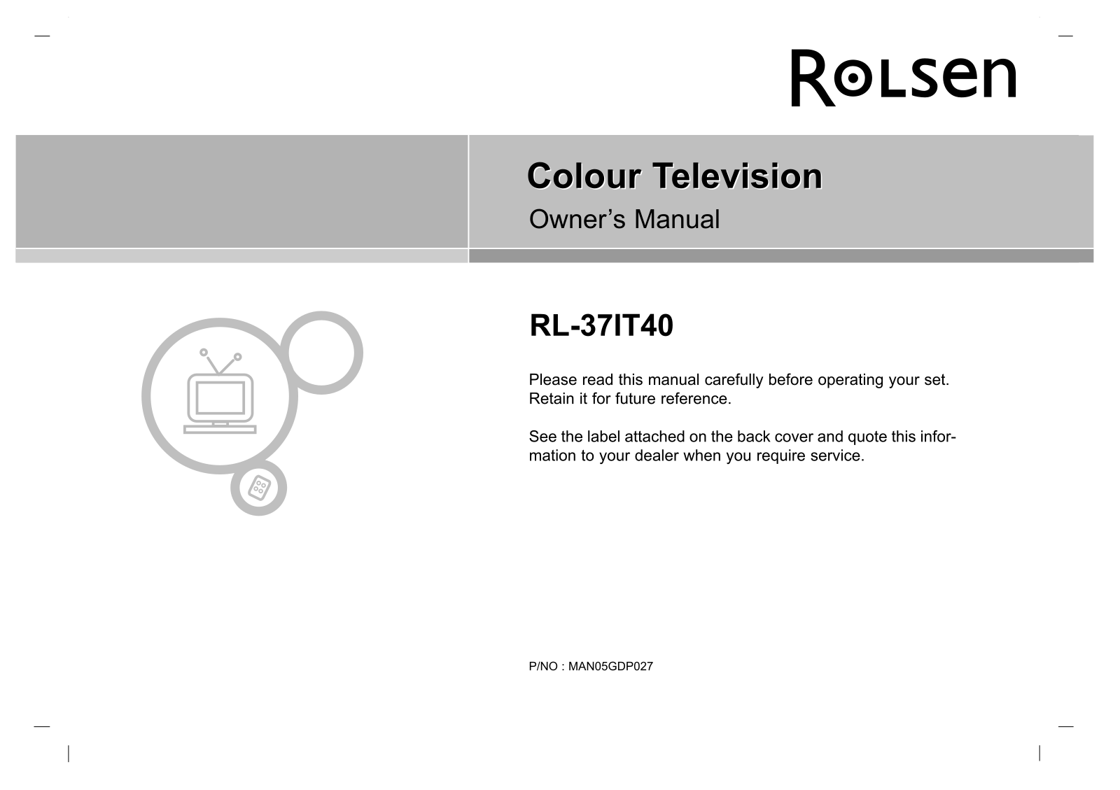 Rolsen RL-37IT40 User Manual