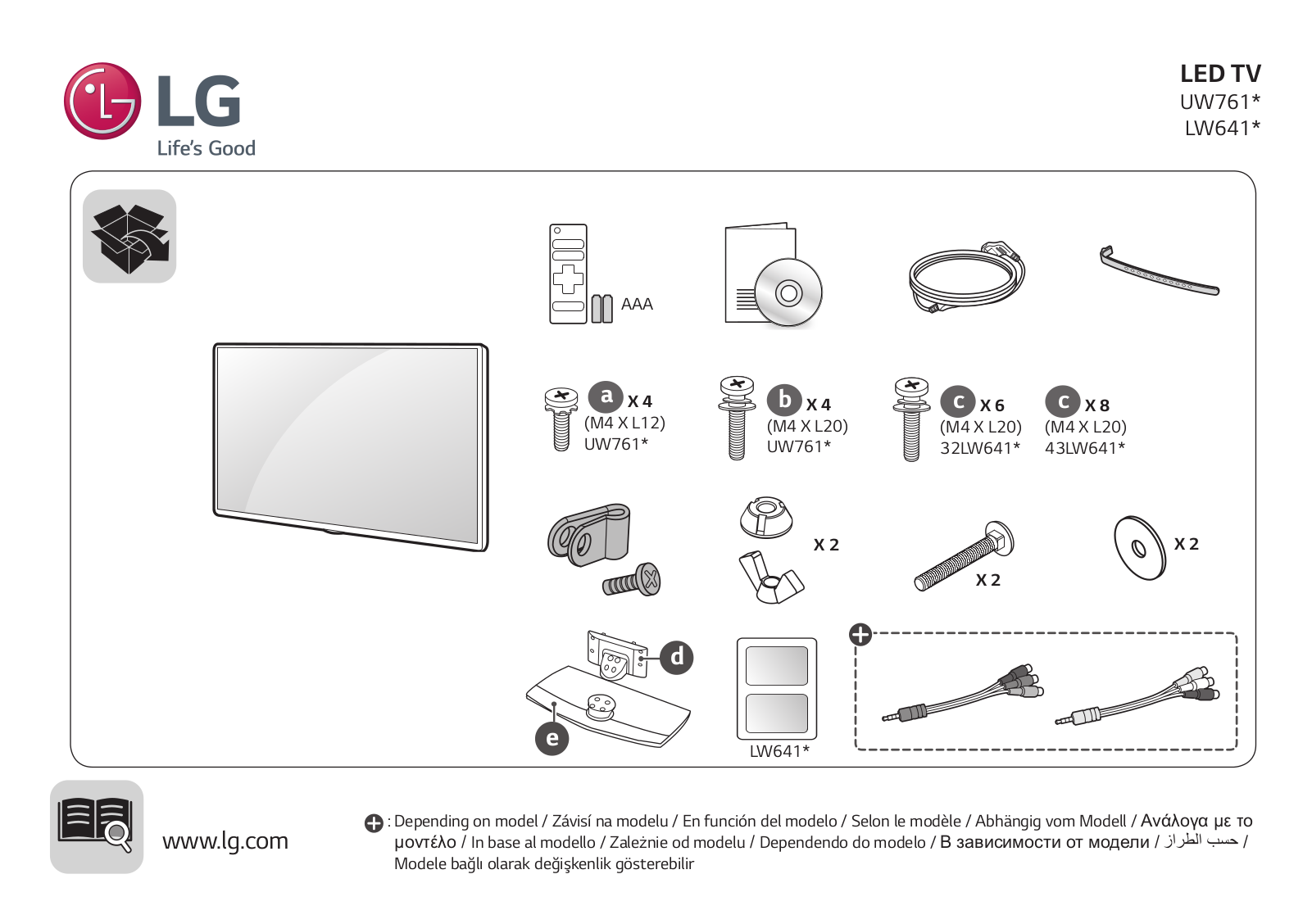 LG 32LW641H, 43LW641H, 55UW761H User guide