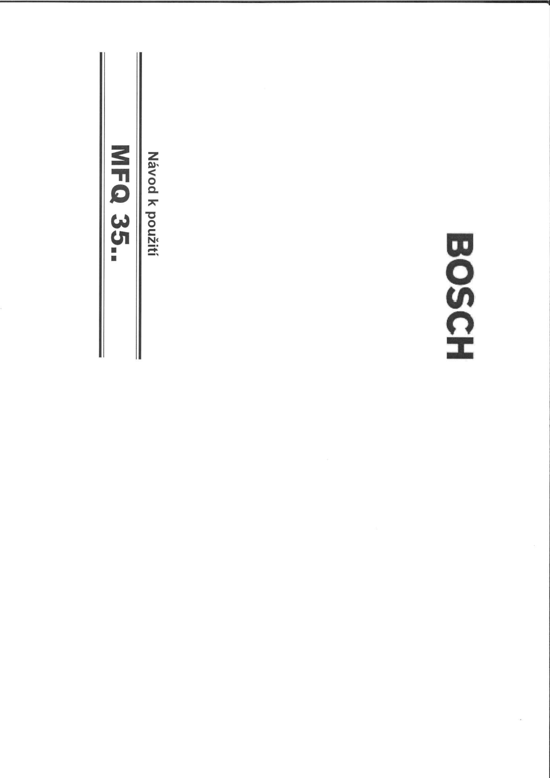 Bosch MFQ3550 User Manual