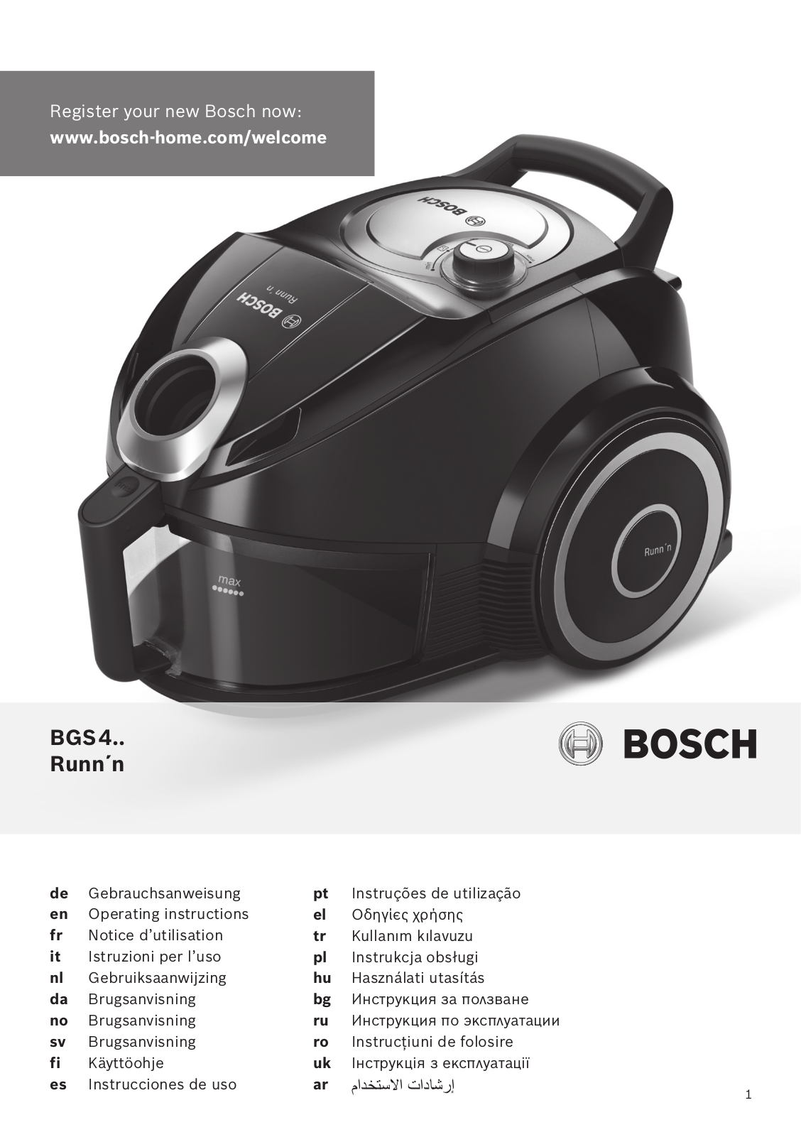 Bosch BGS 42230 Blue User manual