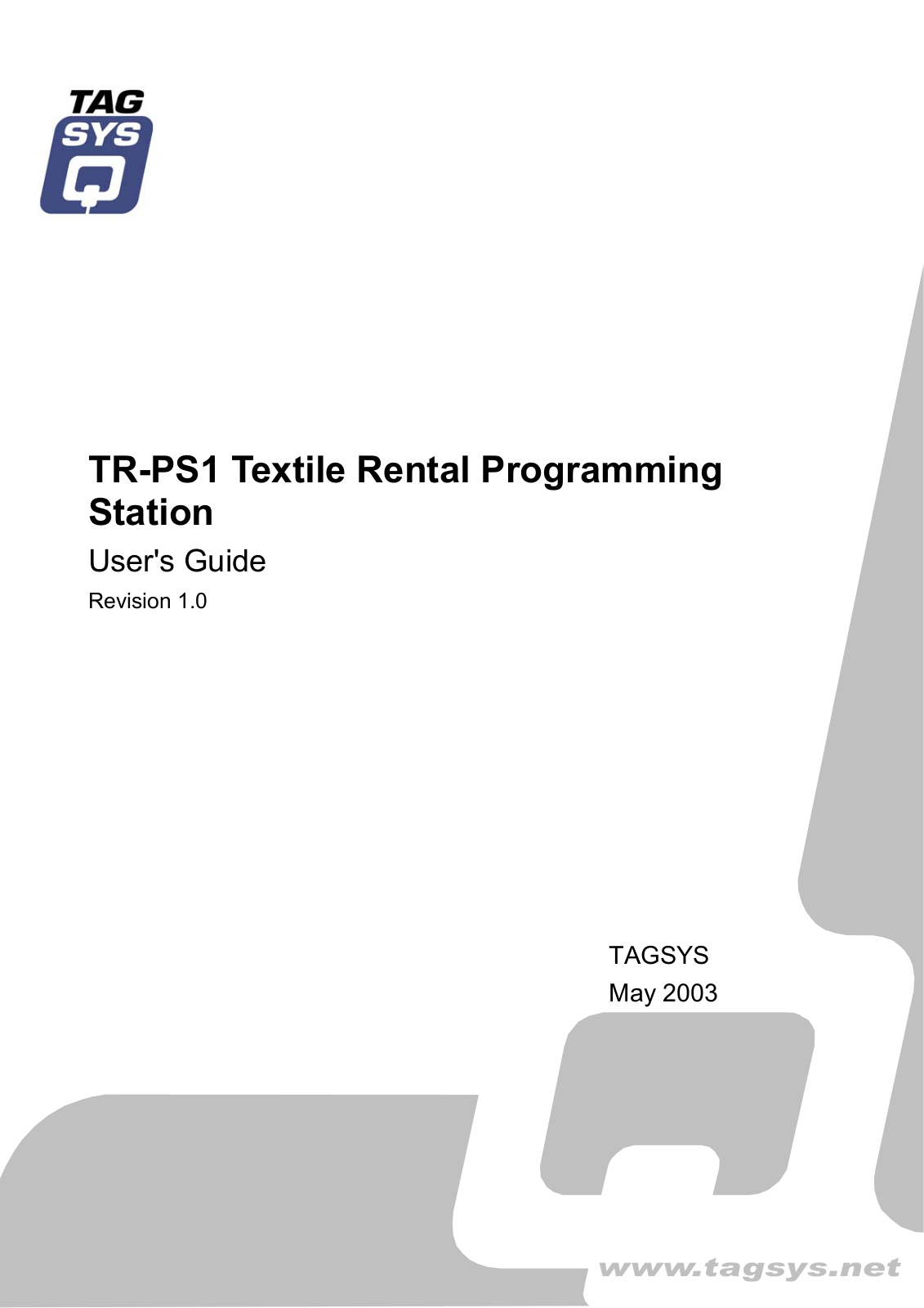 Tagsys TRPRGMSTATN Users Manual