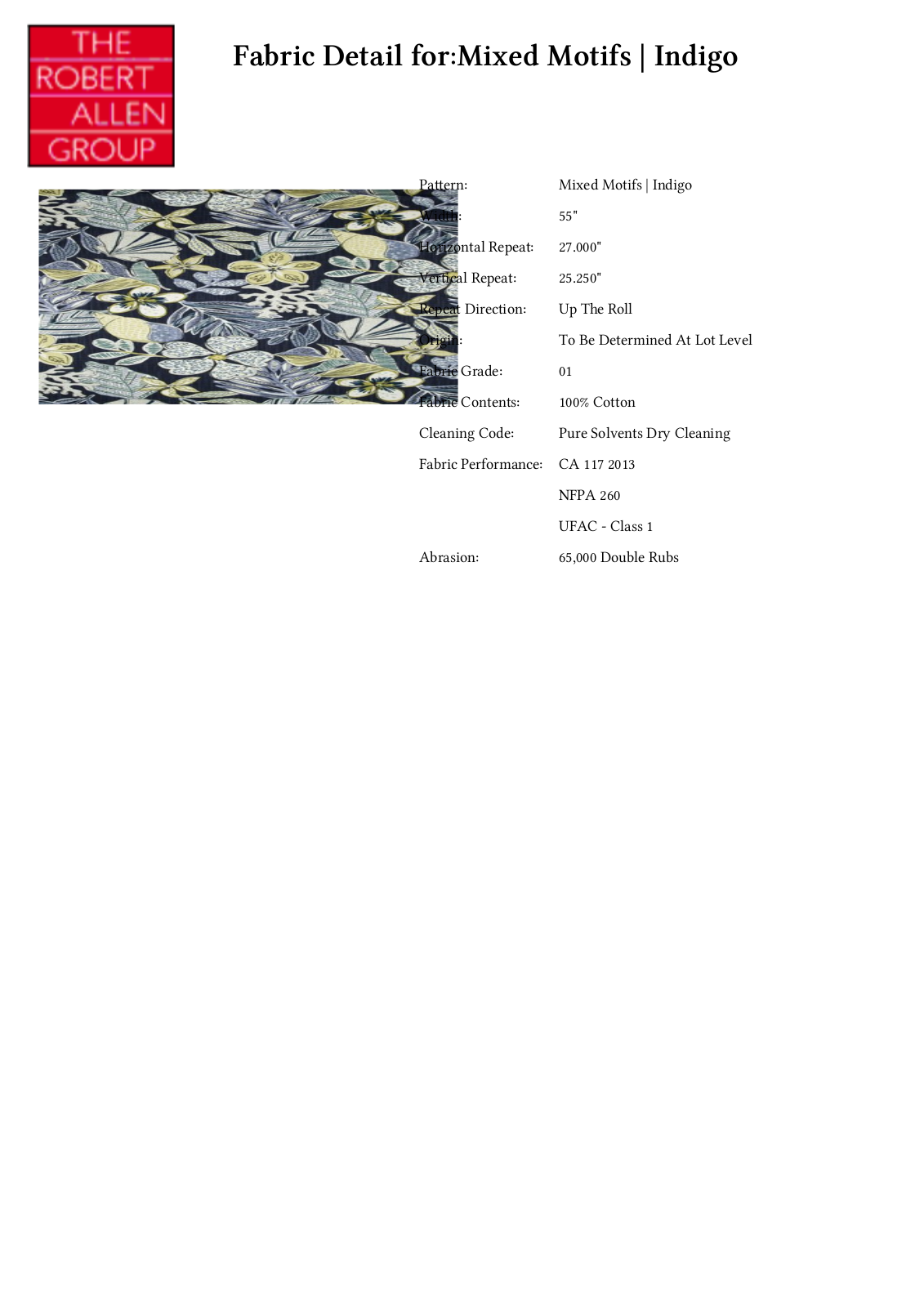 Robert Allen RALF1772 Specifications - ManualMachine.com