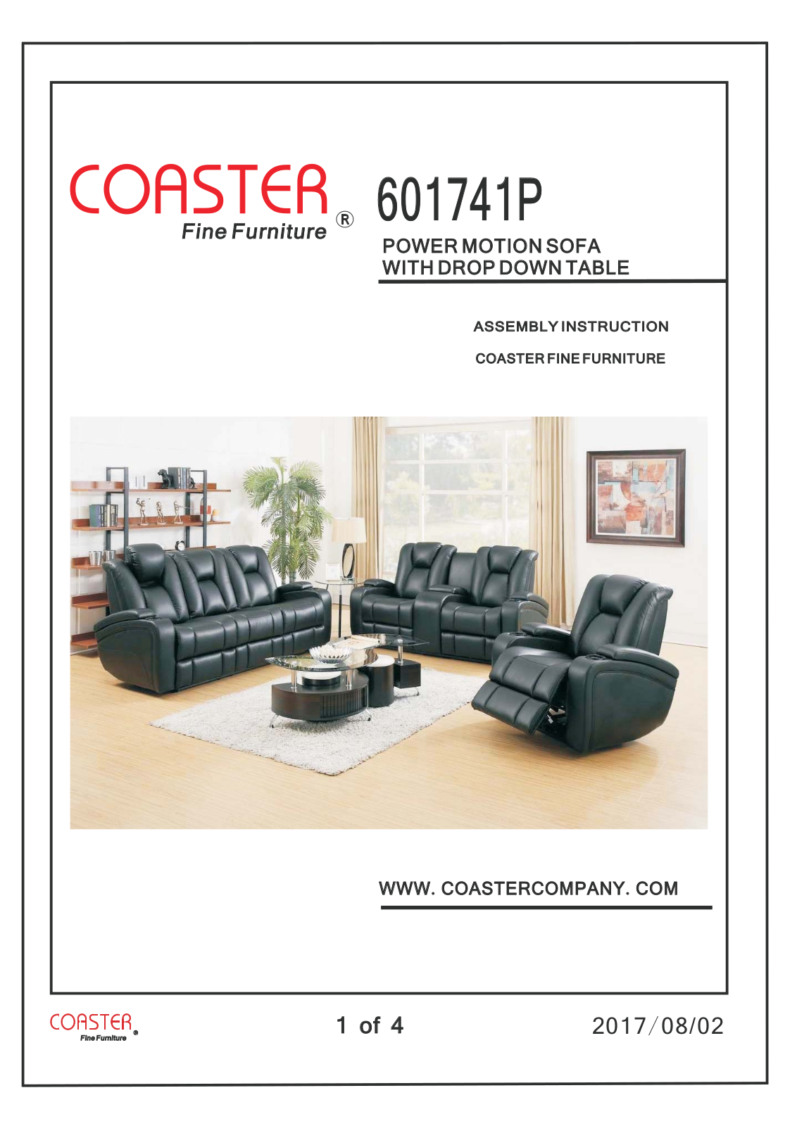 Coaster 601741P Assembly Guide - ManualMachine.com