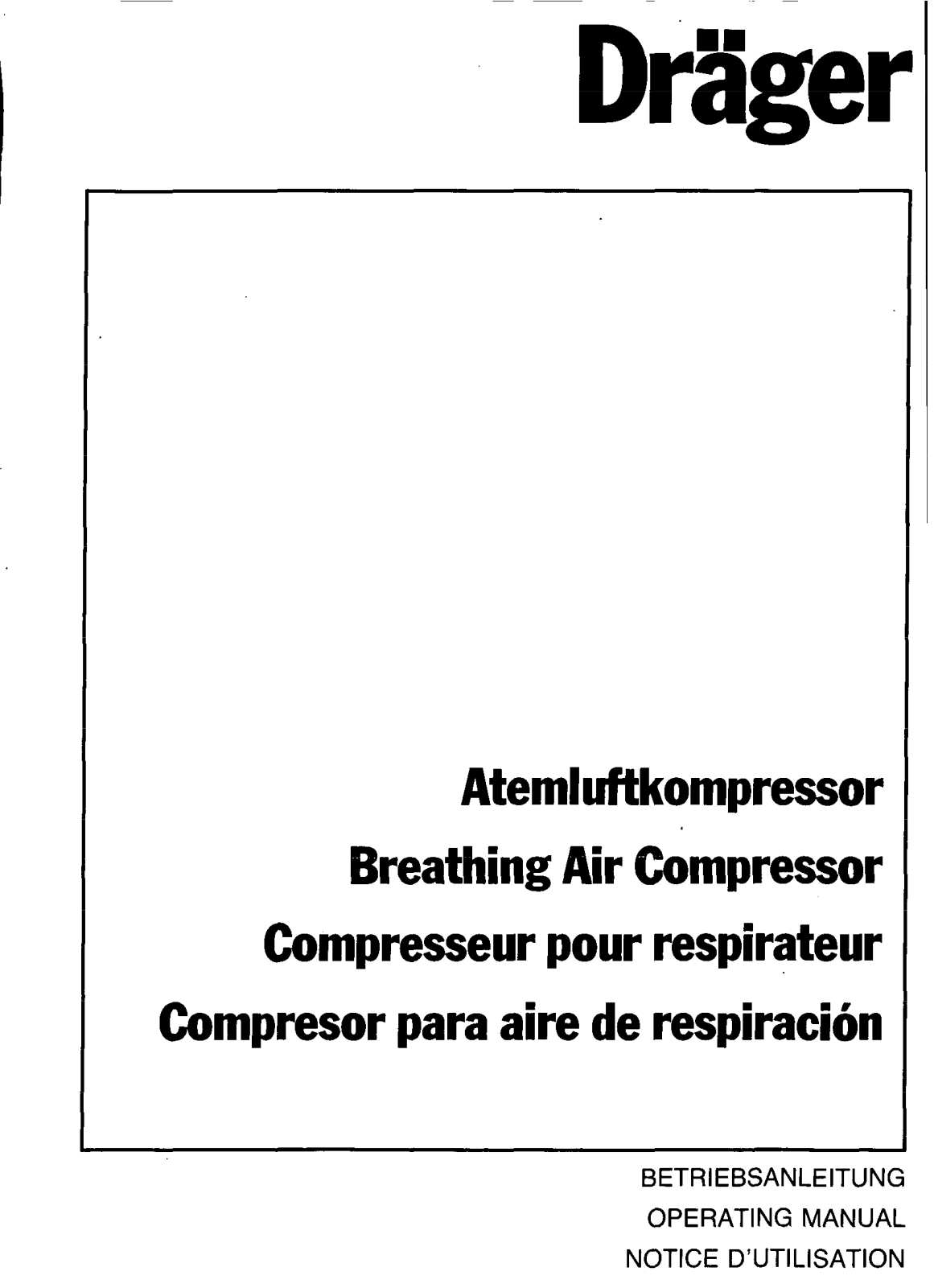 Drager Compressor 1 User manual
