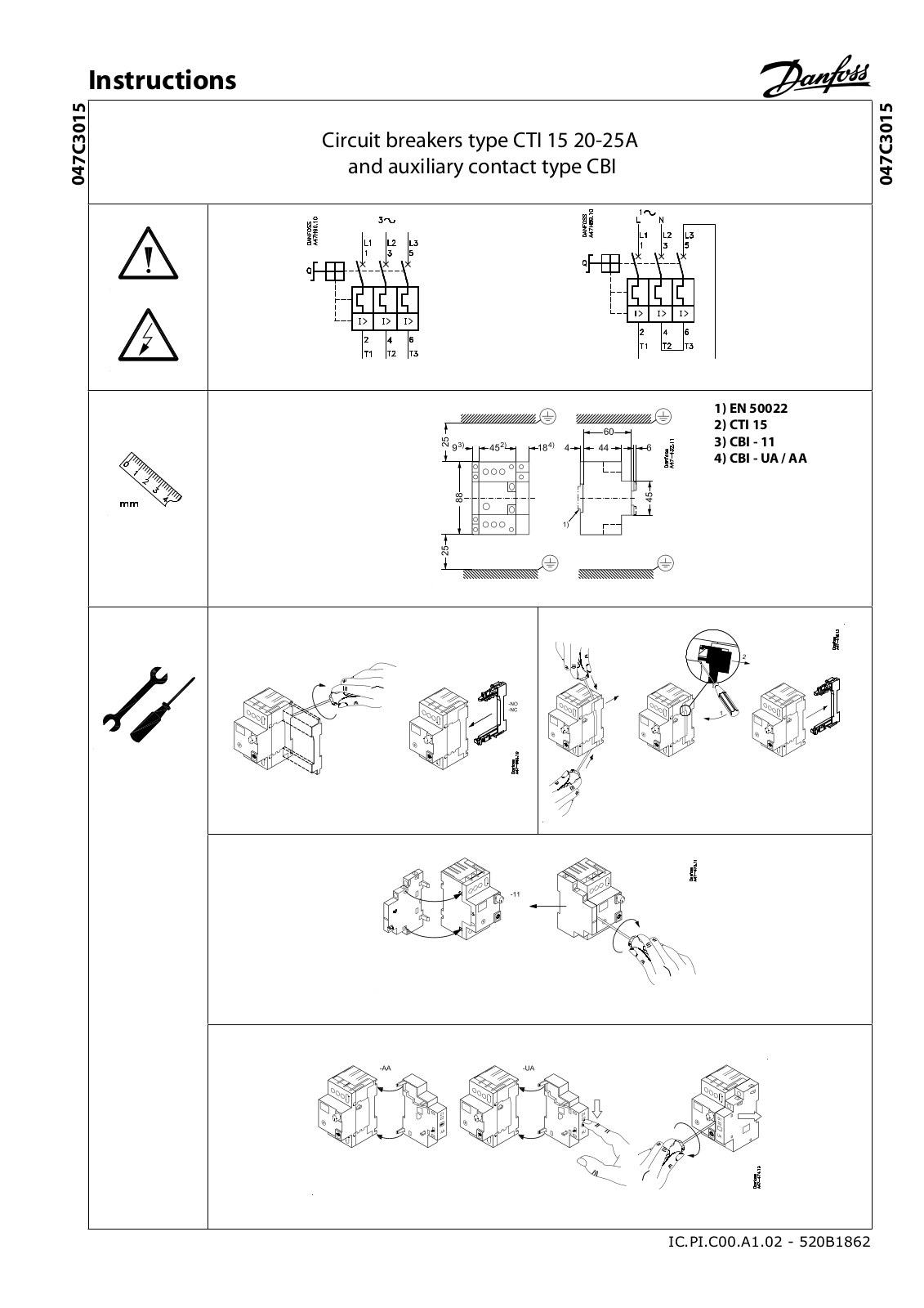 Danfoss CTI 15 20-25A Installation guide