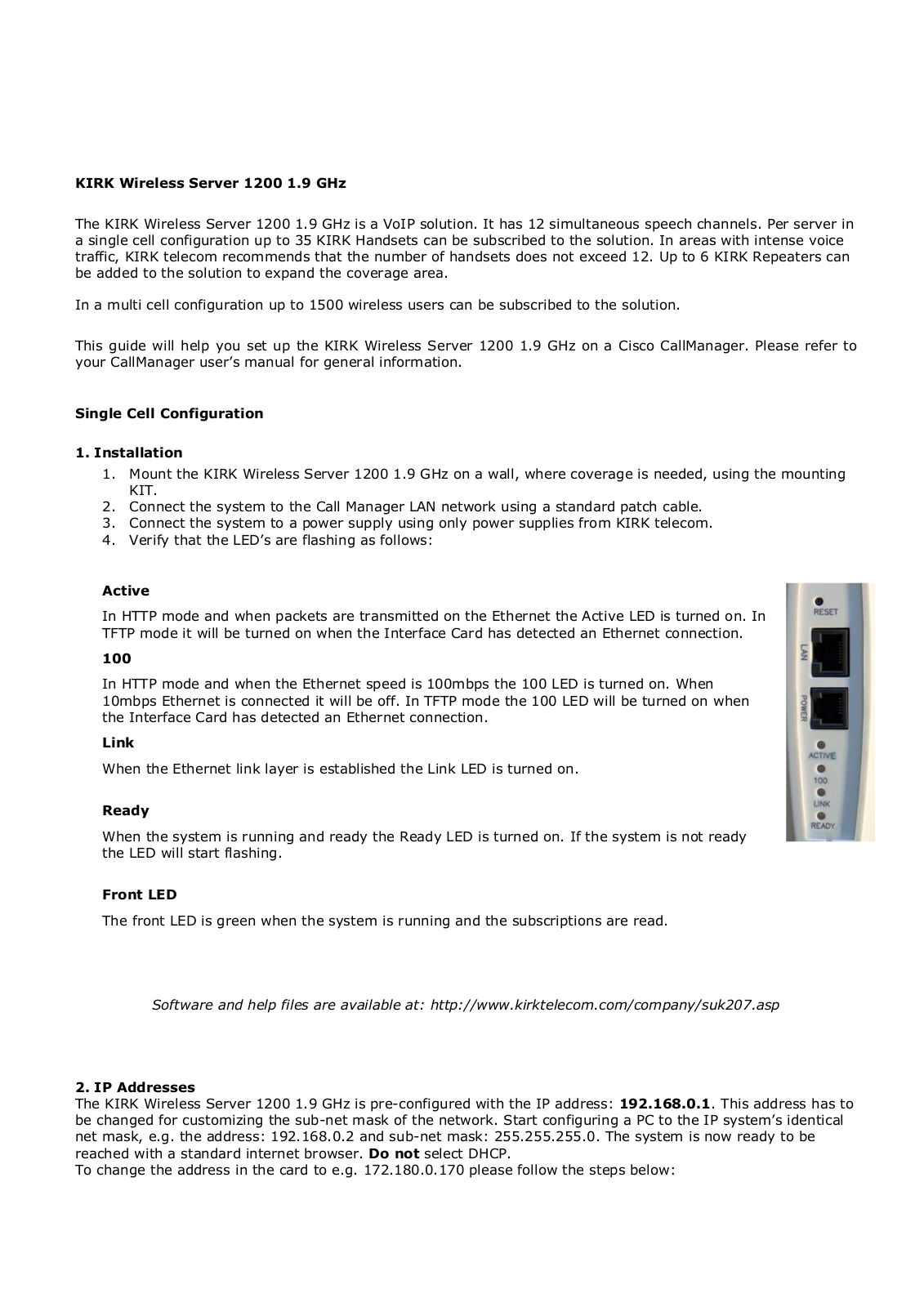 Spectralink KWS1200-1G9 User Manual