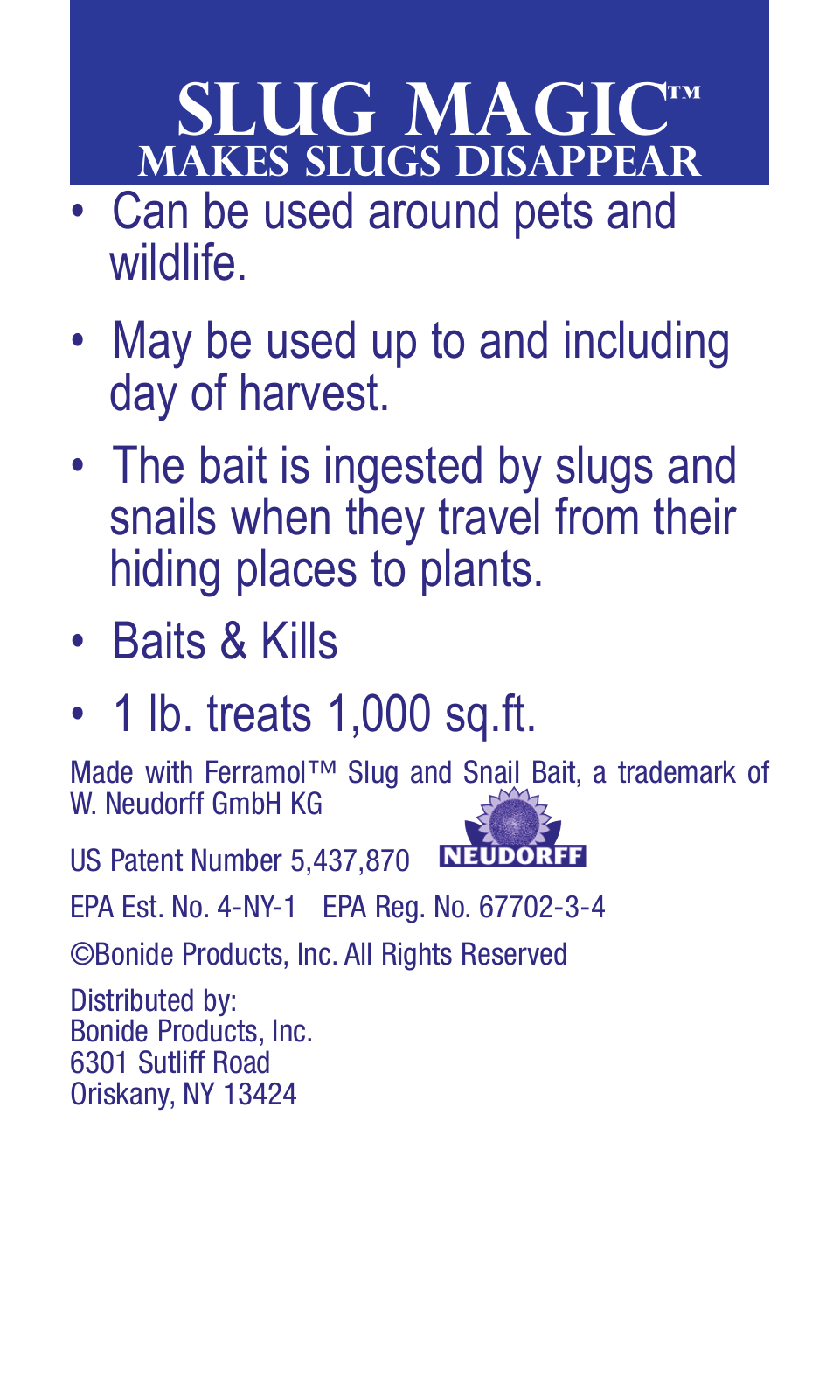 Bonide Slug Magic Pellets User Manual