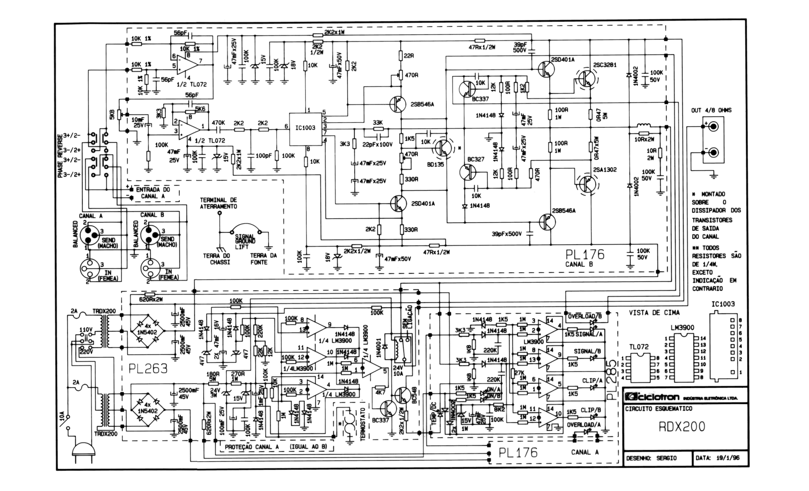 CICLOTRON RDX200 Schematic