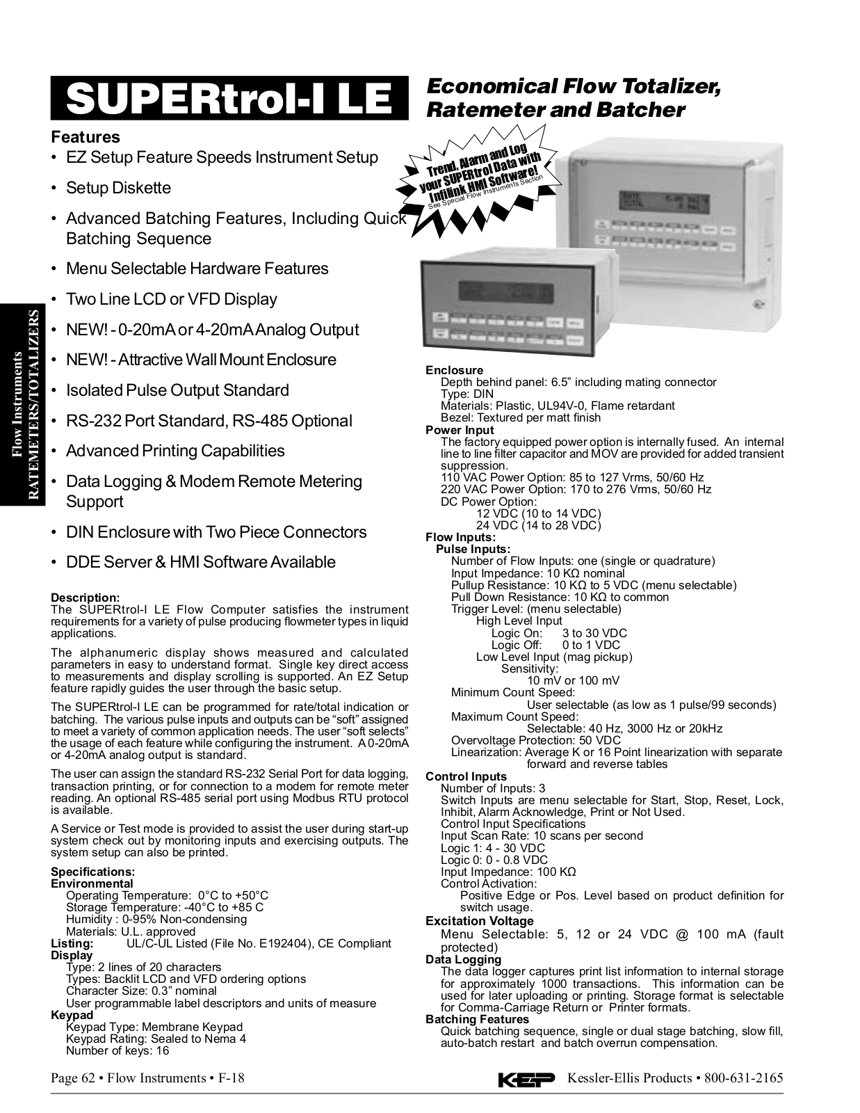 KEP SUPERtrol-ILE Specifications