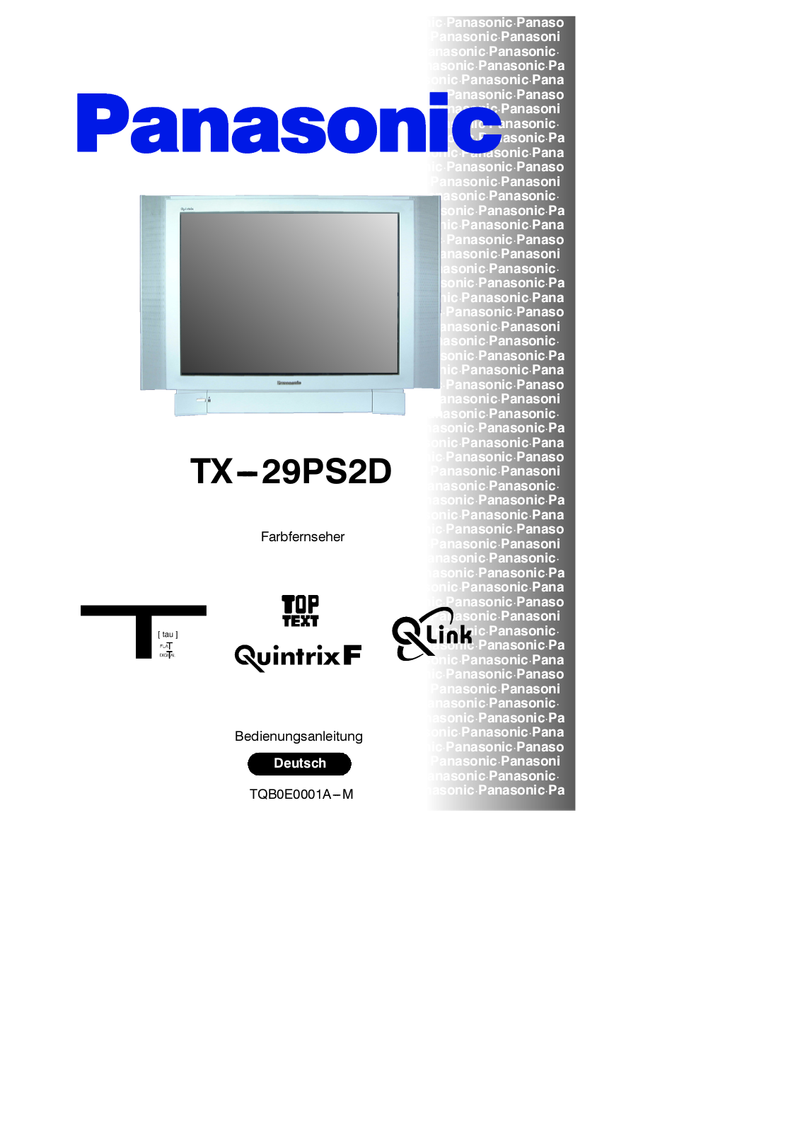 PANASONIC TX-29PS2D User Manual