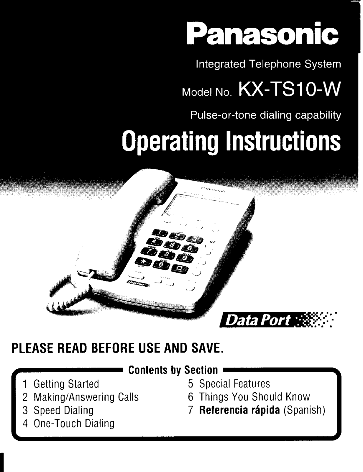 Panasonic KX-TS10-W User Manual
