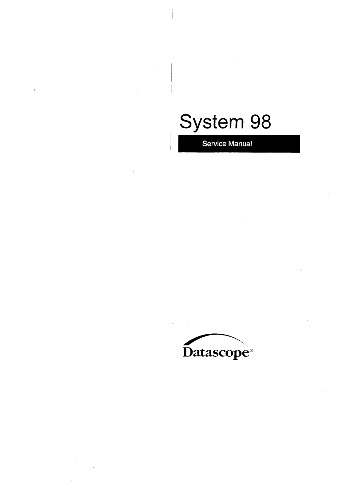 Datascope 98 Service manual