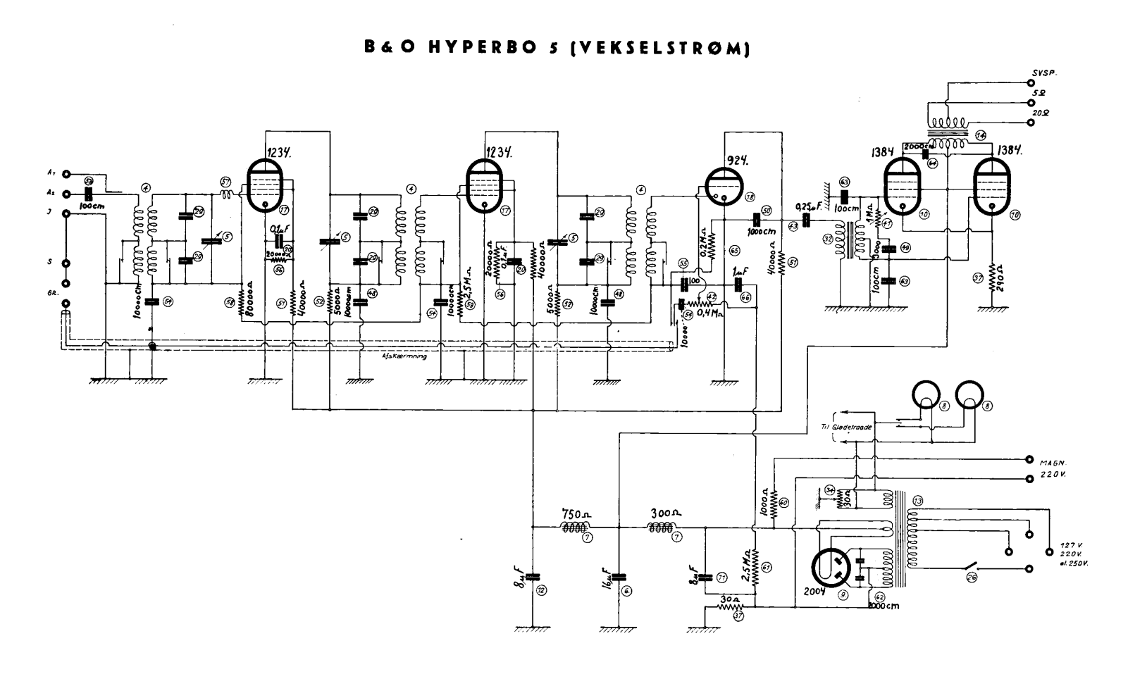 Bang Olufsen Hyperbo-5-AC Schematic