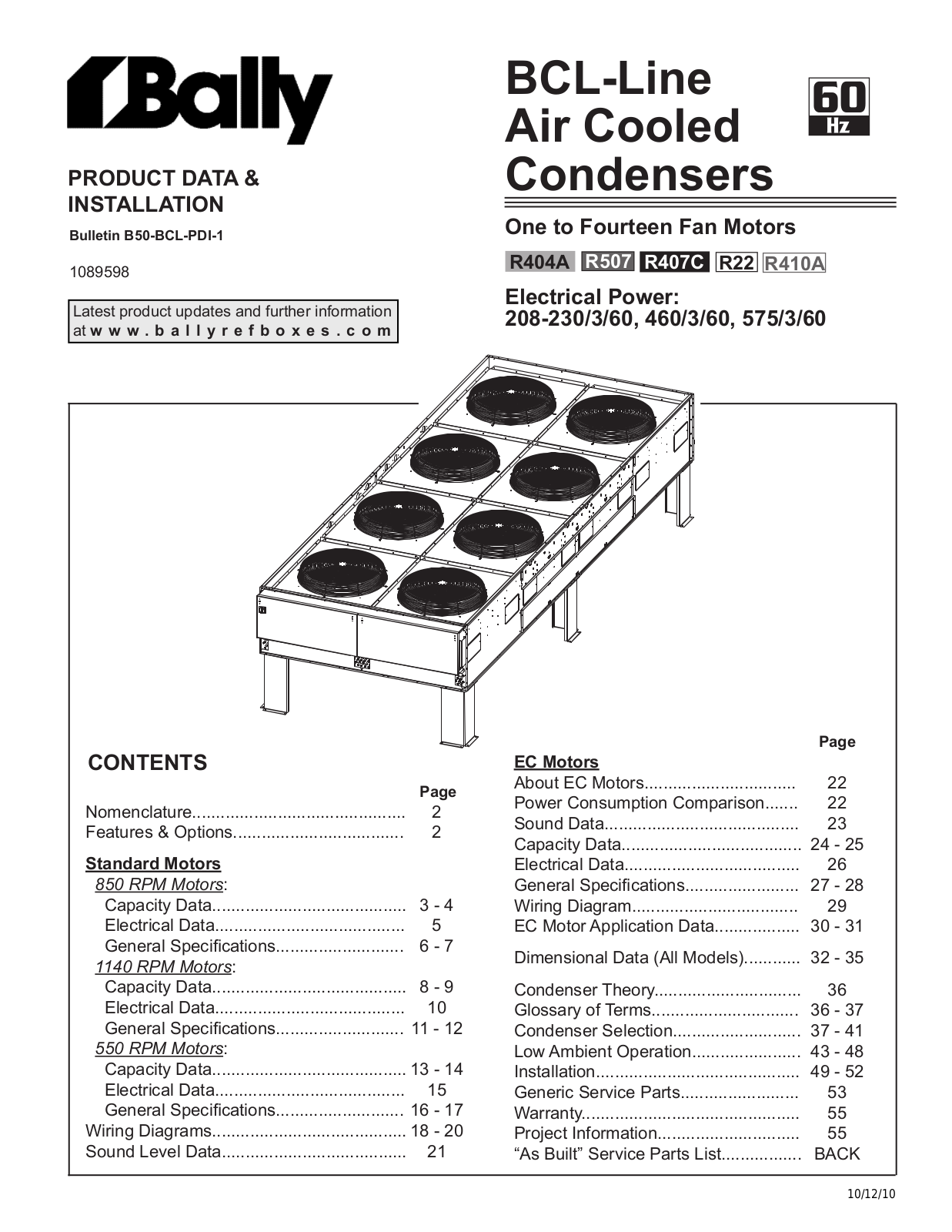 Bally Refrigerated Boxes BCL 007 Installation  Manual