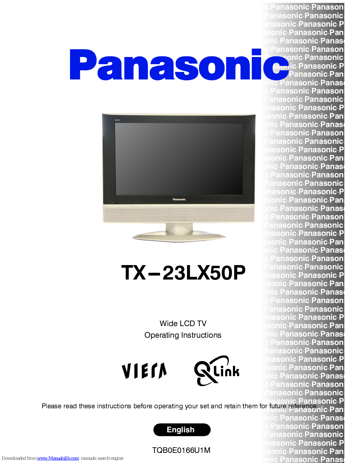 Panasonic Viera TX-23LX50P Operating Instructions Manual