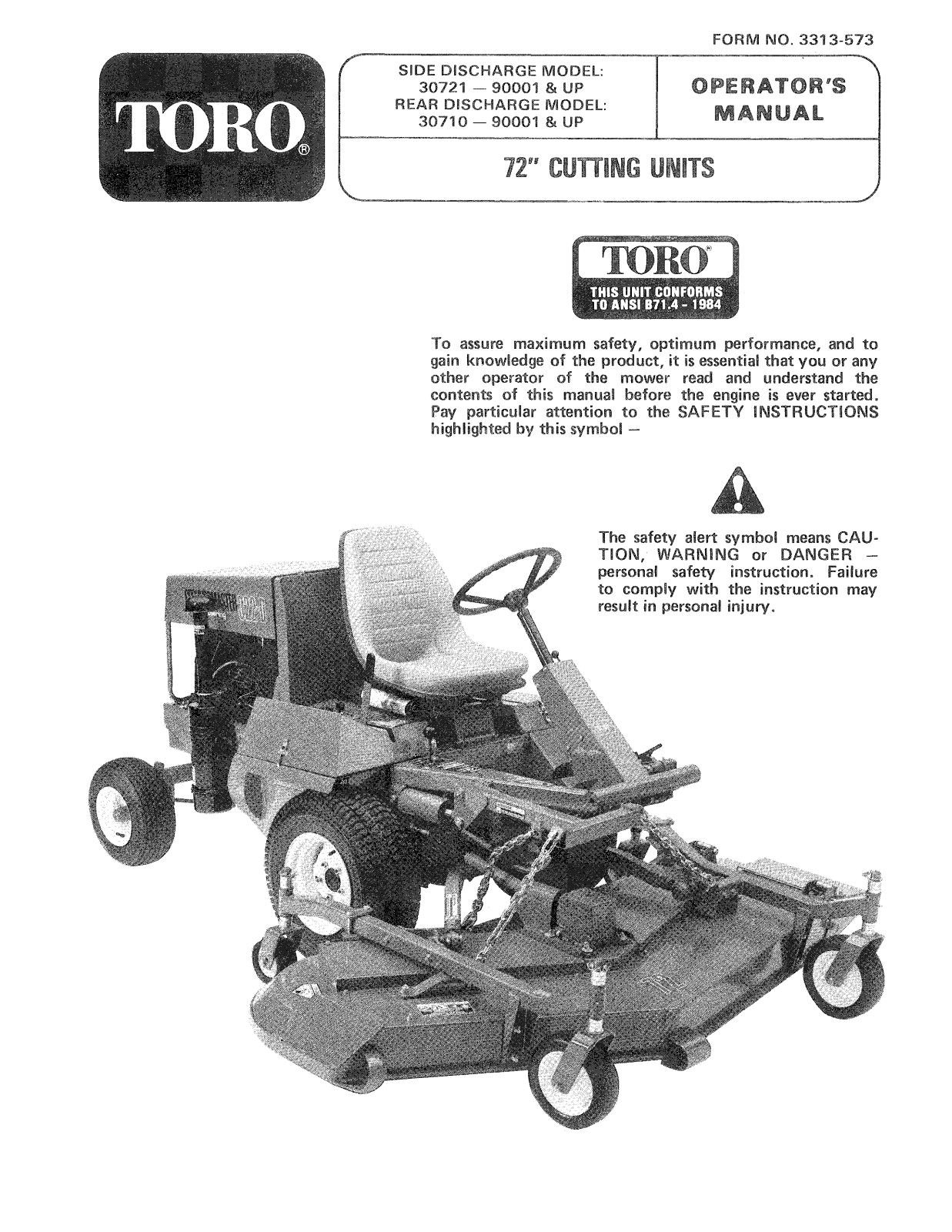 Toro 30721 Operator's Manual