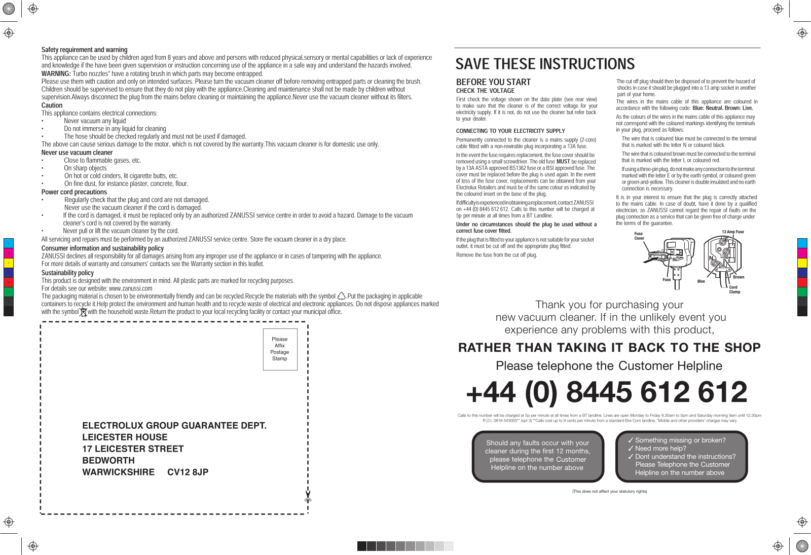 Zanussi ZAN1910UEL, ZAN2011AZ Instruction manual