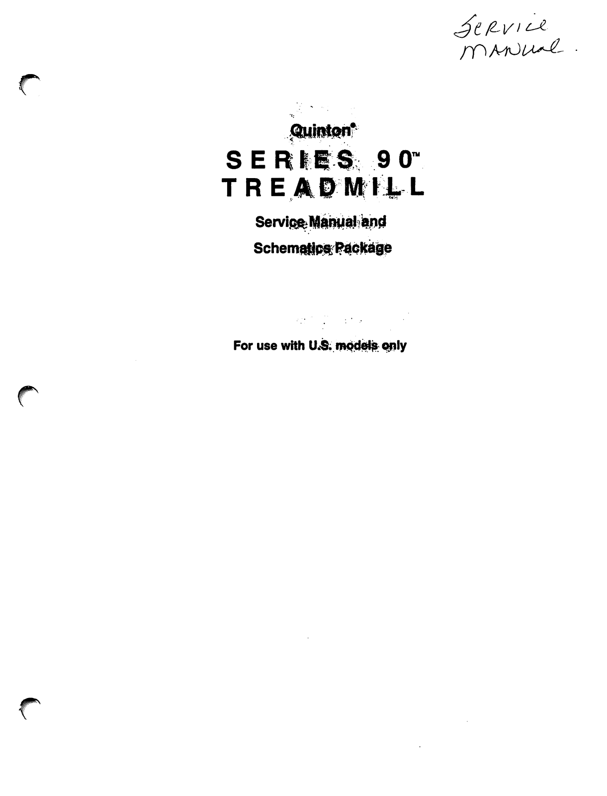 Quinton Series 90 Service manual