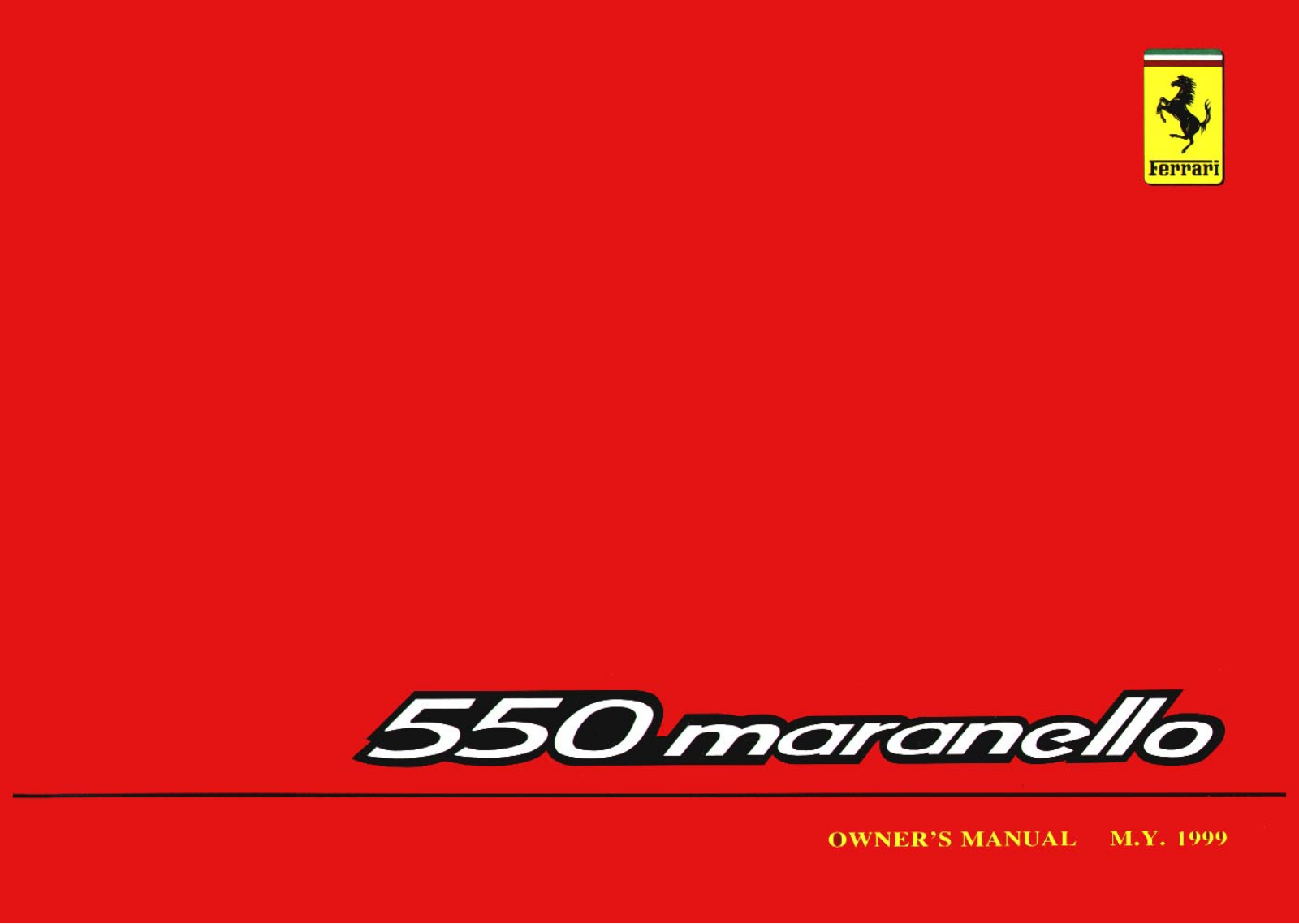 Ferrari 550 1999 User Manual