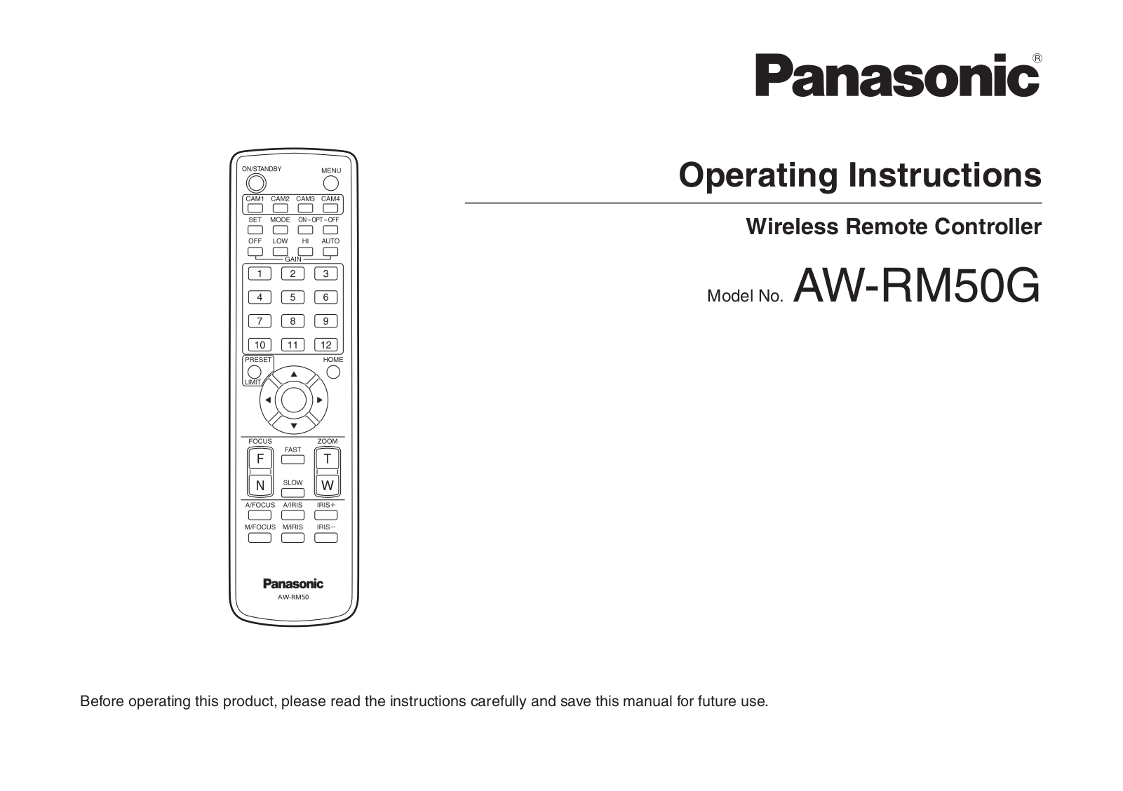 Panasonic AW-RM50G User Manual