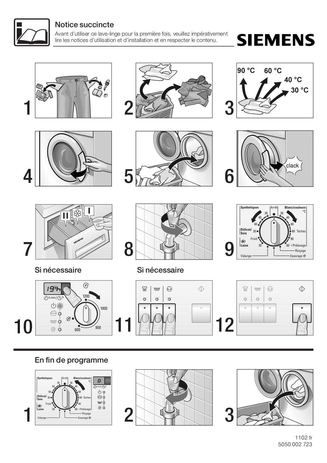 Siemens WXL1261NL User Manual