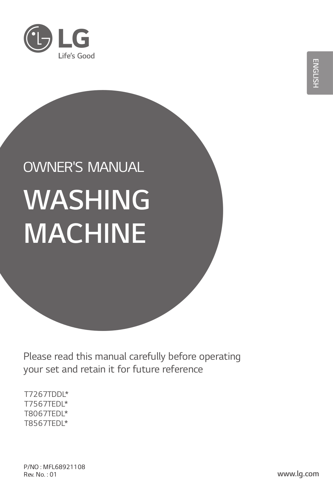 LG T8067TEDLR Owner’s Manual