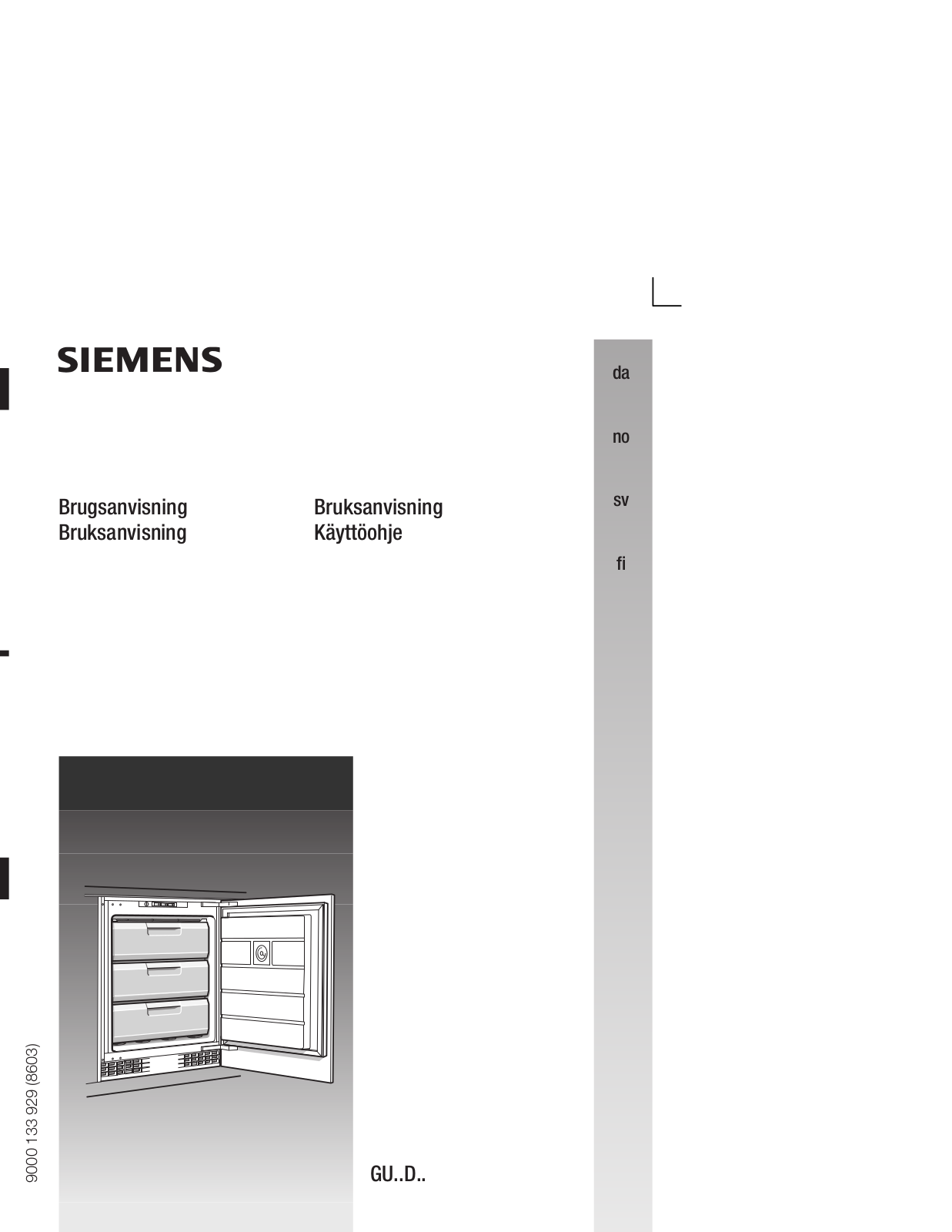 Siemens GU15DA55/03, GU15DA55L/01, GU15DA55/04, GU15DA40GB, GU15DA55/02 User Manual