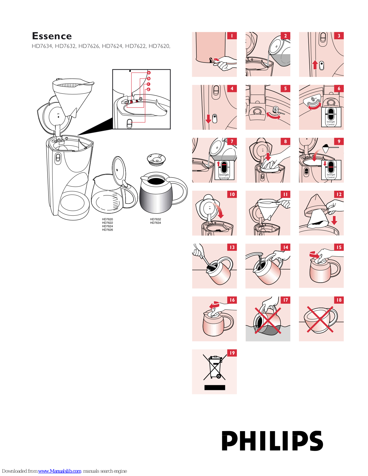 Philips HD7632/02, HD7632/23, HD7634, HD7634/71, HD7624/22 User Manual