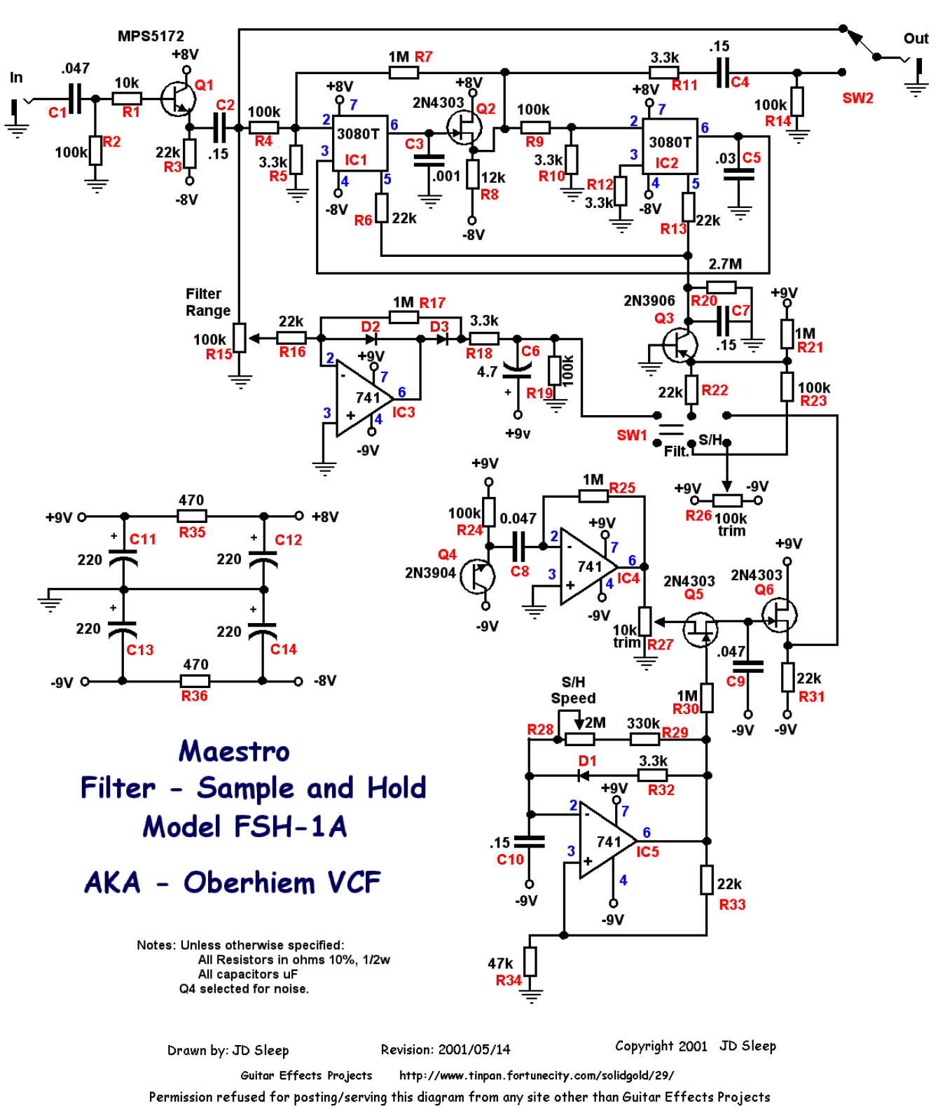 Maestro filter schematic