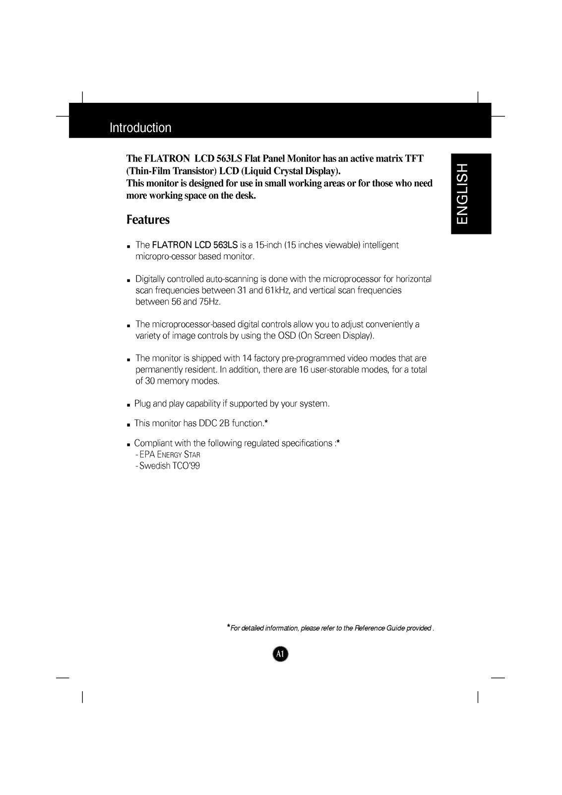 LG FLATRON LCD 563LS-LB563B-EA User Manual