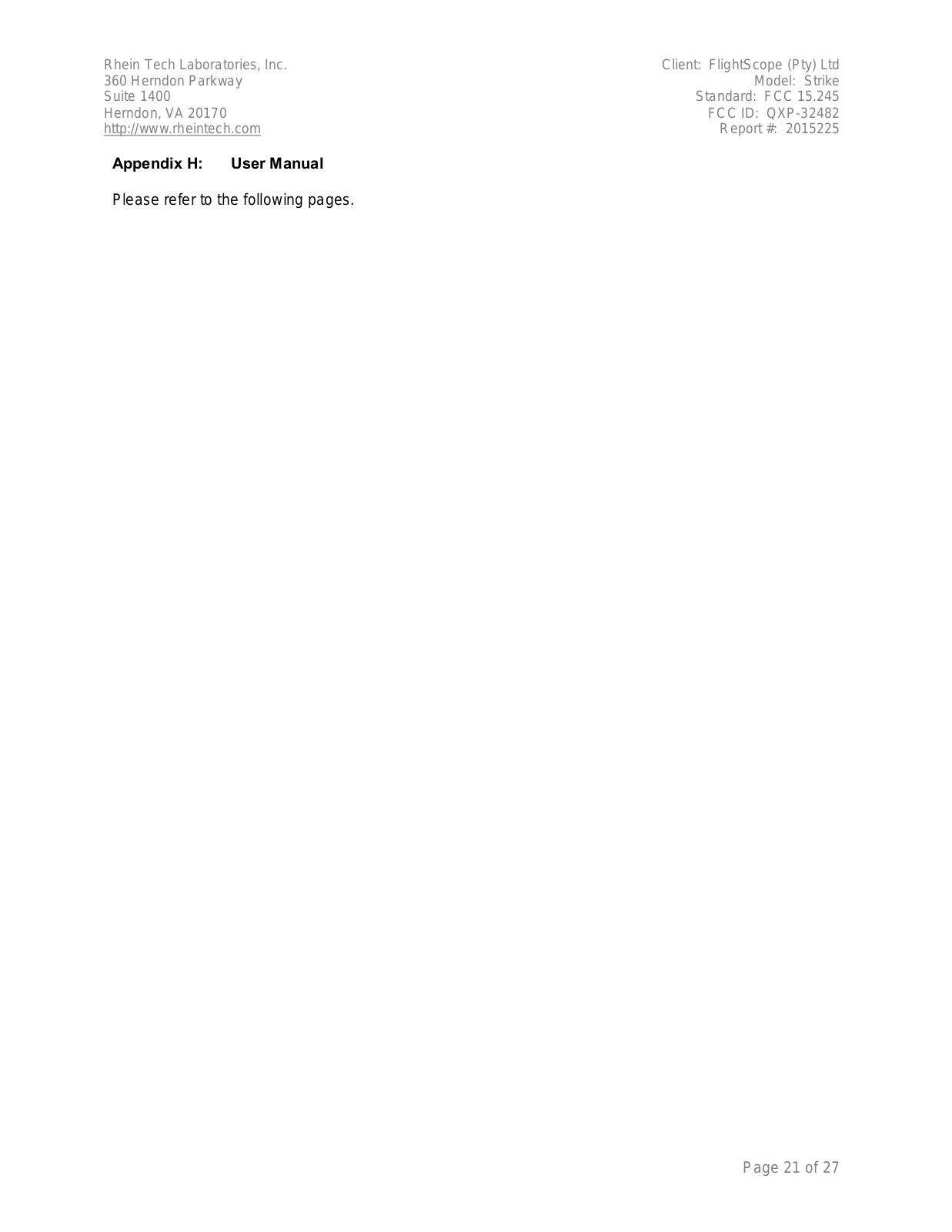 FlightScope 32482 User Manual - ManualMachine.com