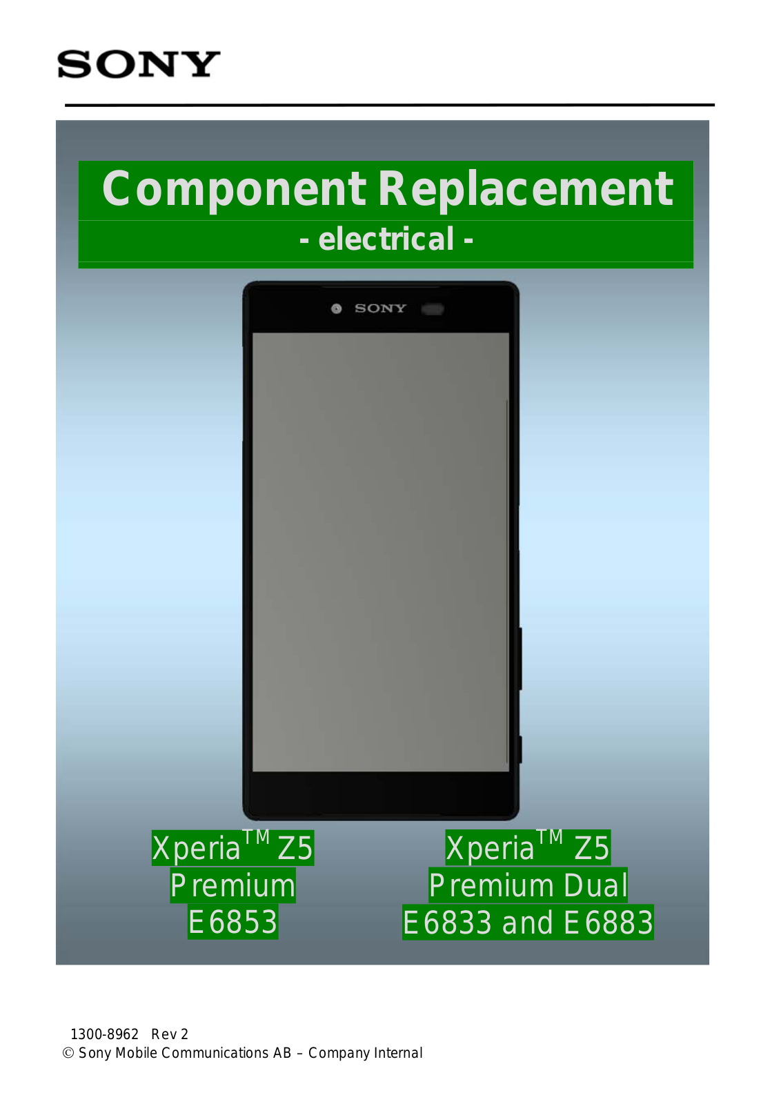 SONY Z5+ Component Replacement