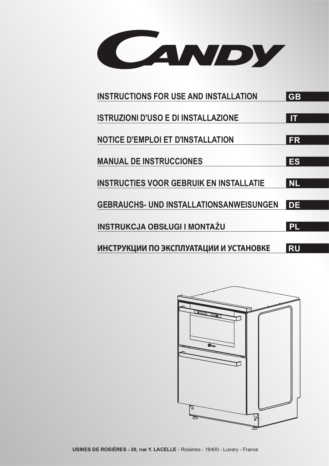 Candy DUO 609 User Manual