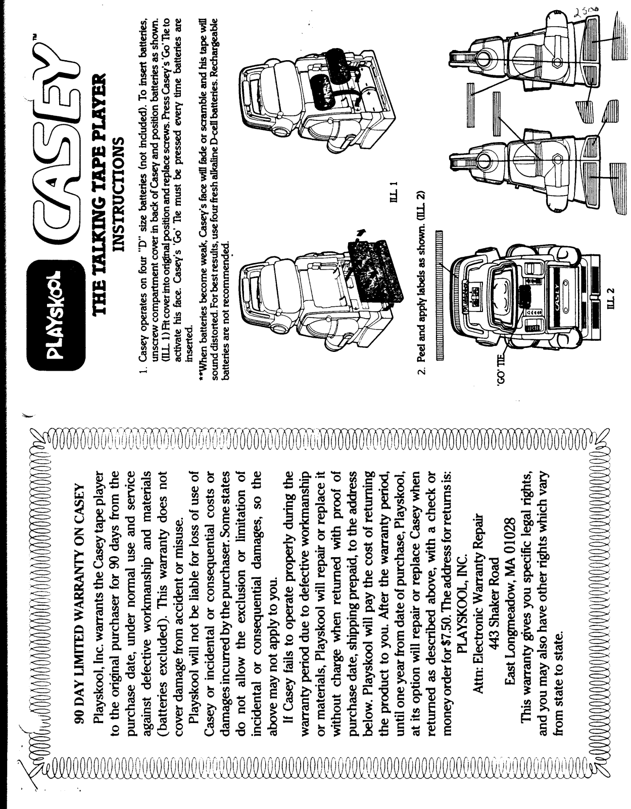 HASBRO Casey User Manual