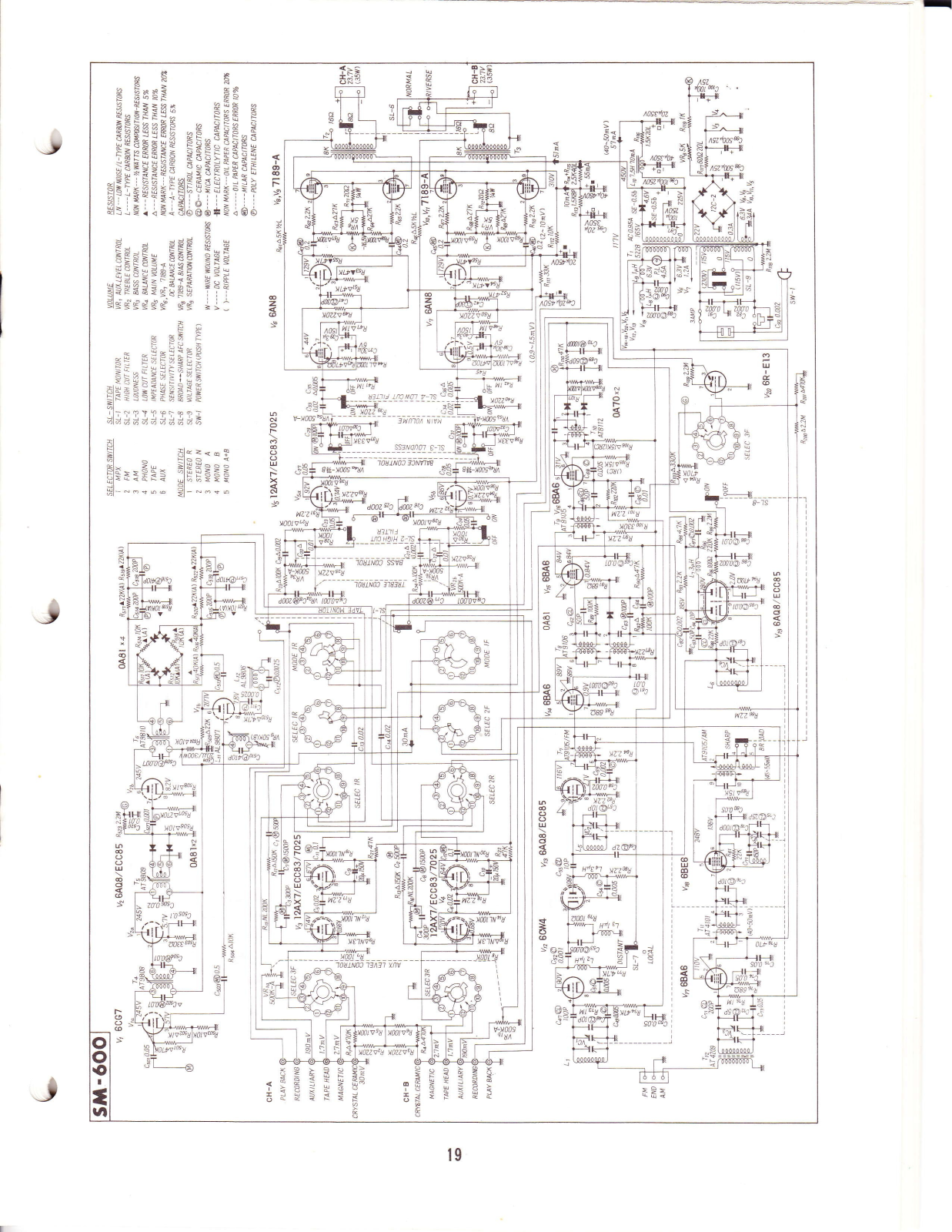 Pioneer SM-600 Schematic