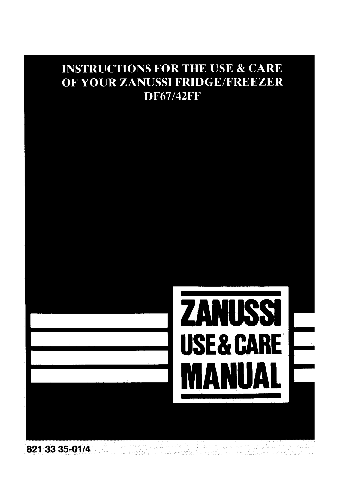 Zanussi DF67 User Manual