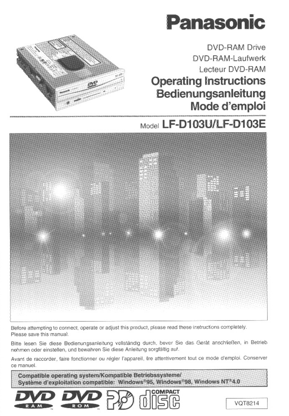 Panasonic FD103E, LFD103U User Manual