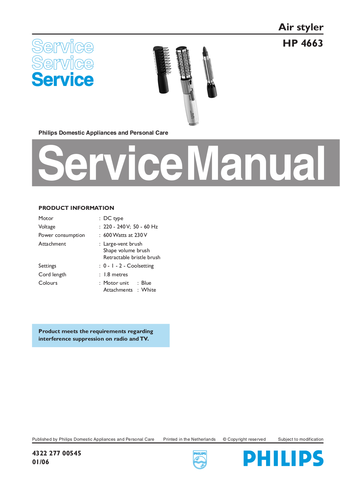 Philips HP 4663 Service Manual