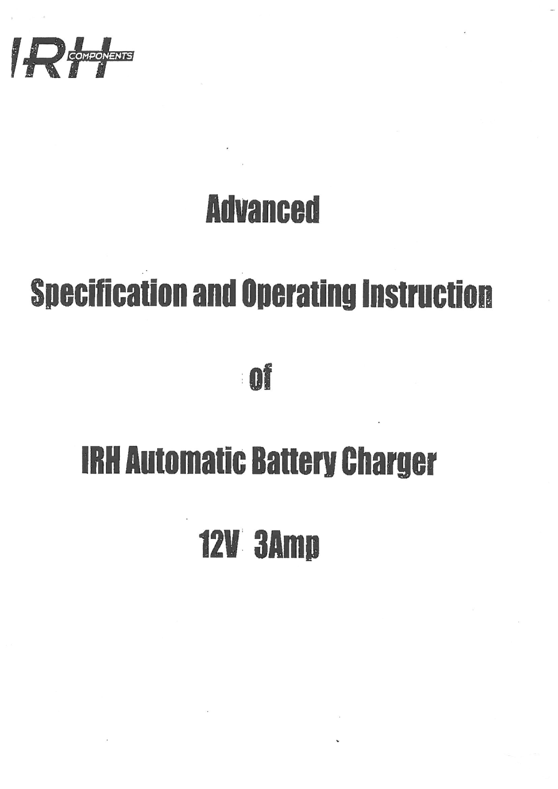 IRH 1203abt User Manual