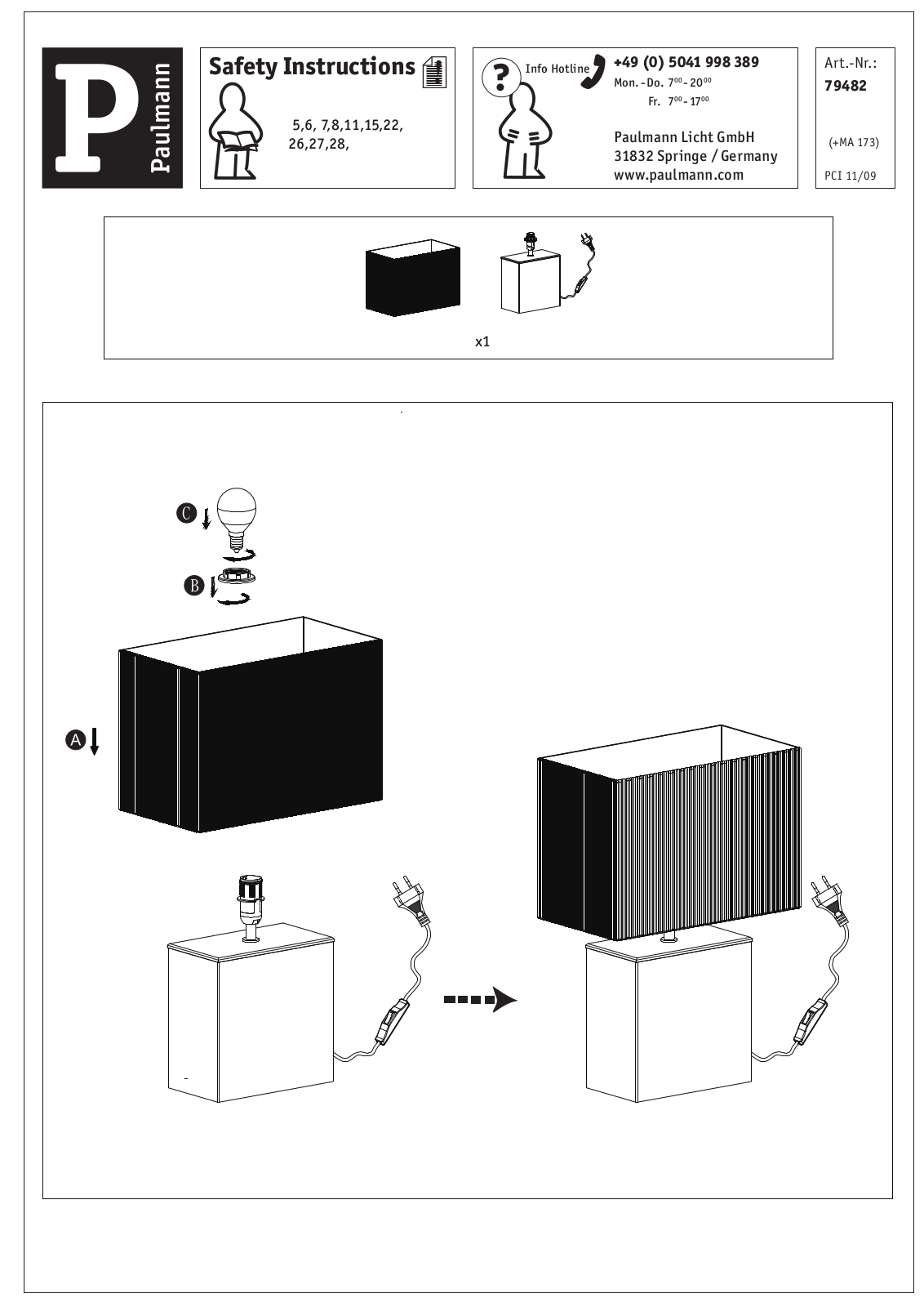 Paulmann 79482 Safety instructions - ManualMachine.com
