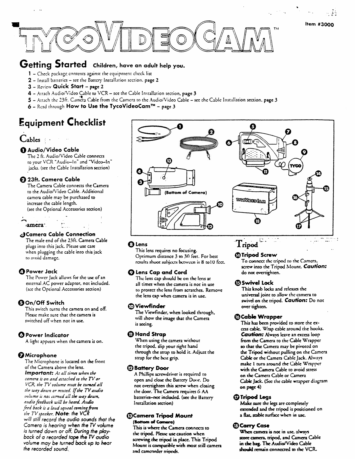 Fisher-Price 33000 Instruction Sheet