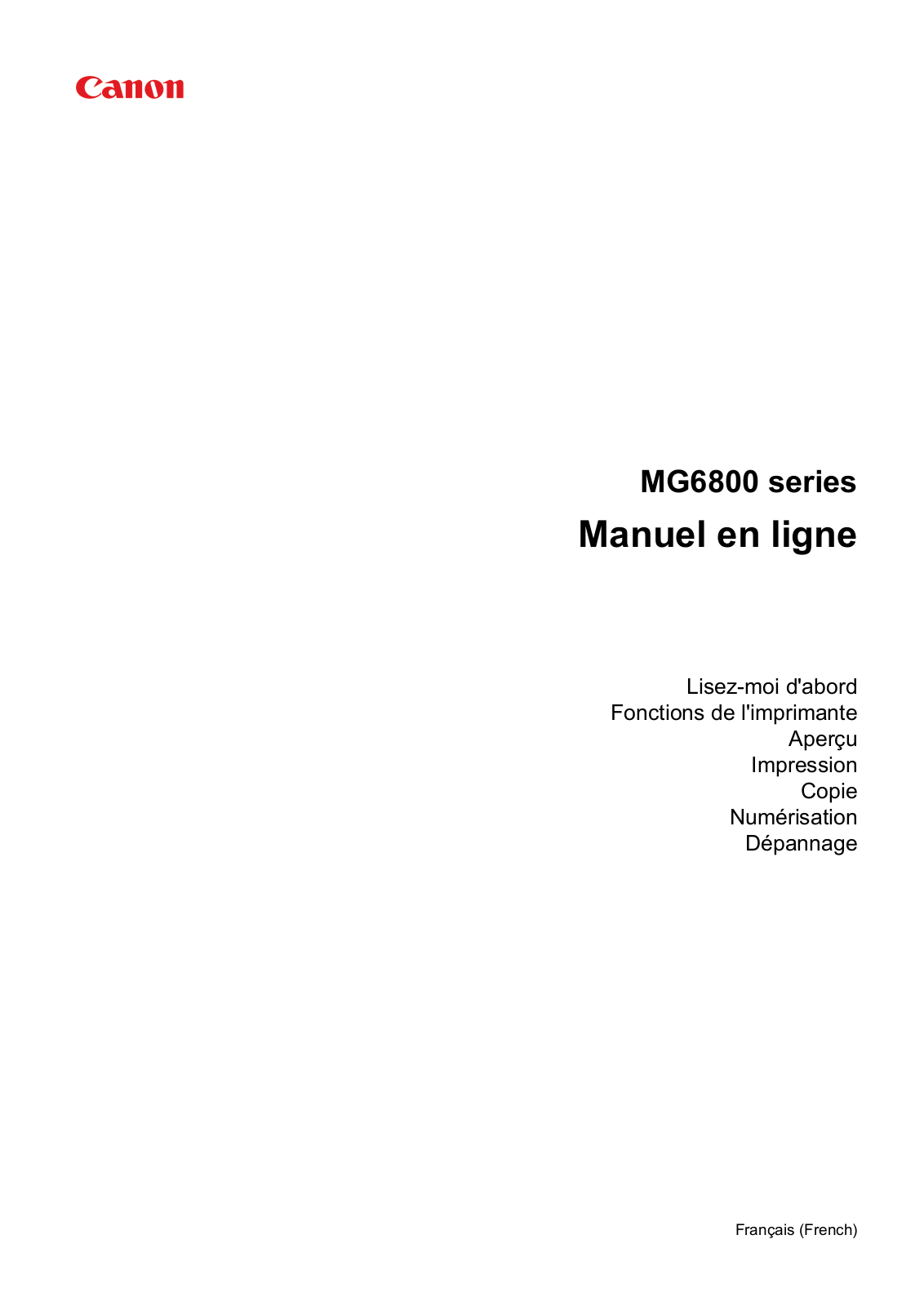 Canon PIXMA MG6320 User Manual