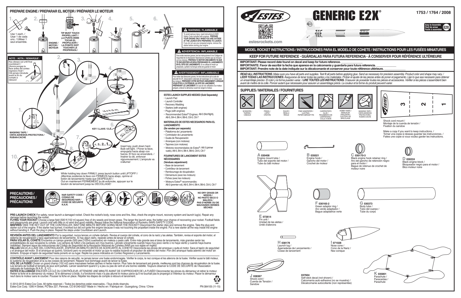 Estes 1753, 1764, 2008, GENERIC E2X User guide - ManualMachine.com