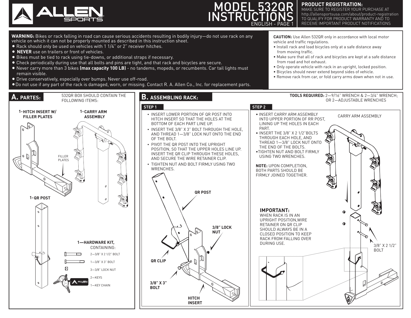 Allen 532QR User Manual