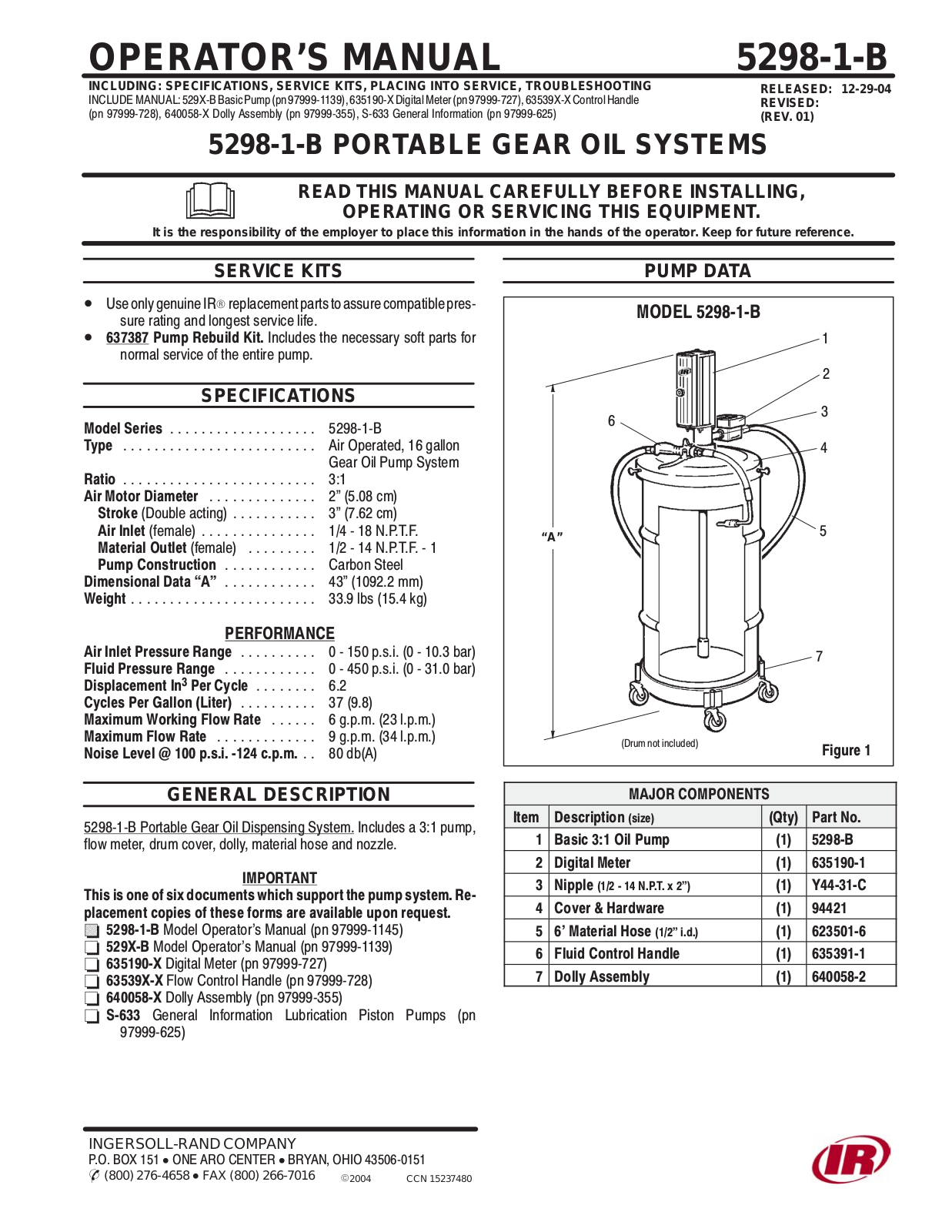 Ingersoll-Rand 5298-1-B User Manual